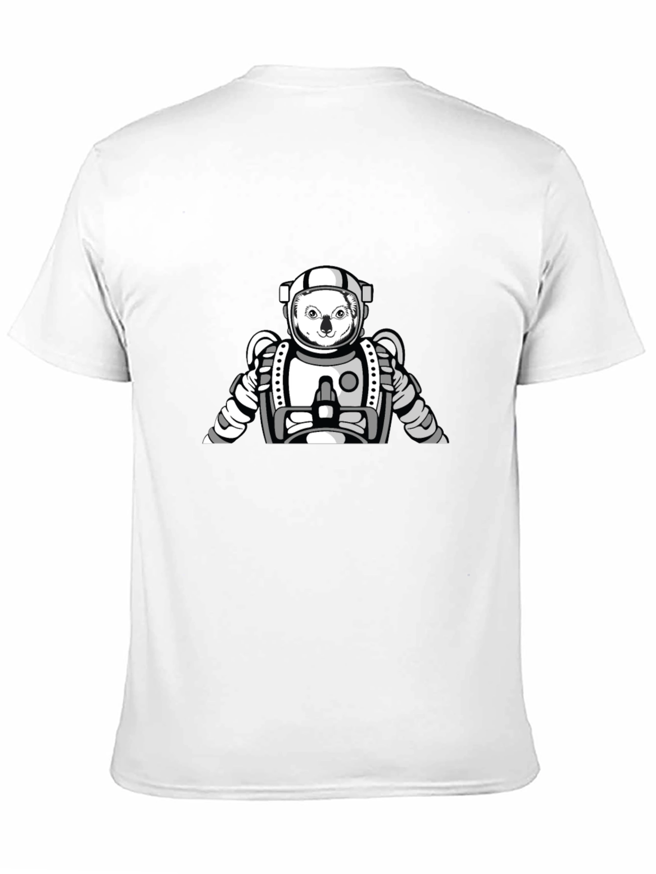 Koala Astronaut Graphic T-Shirt - Black Cotton Tee