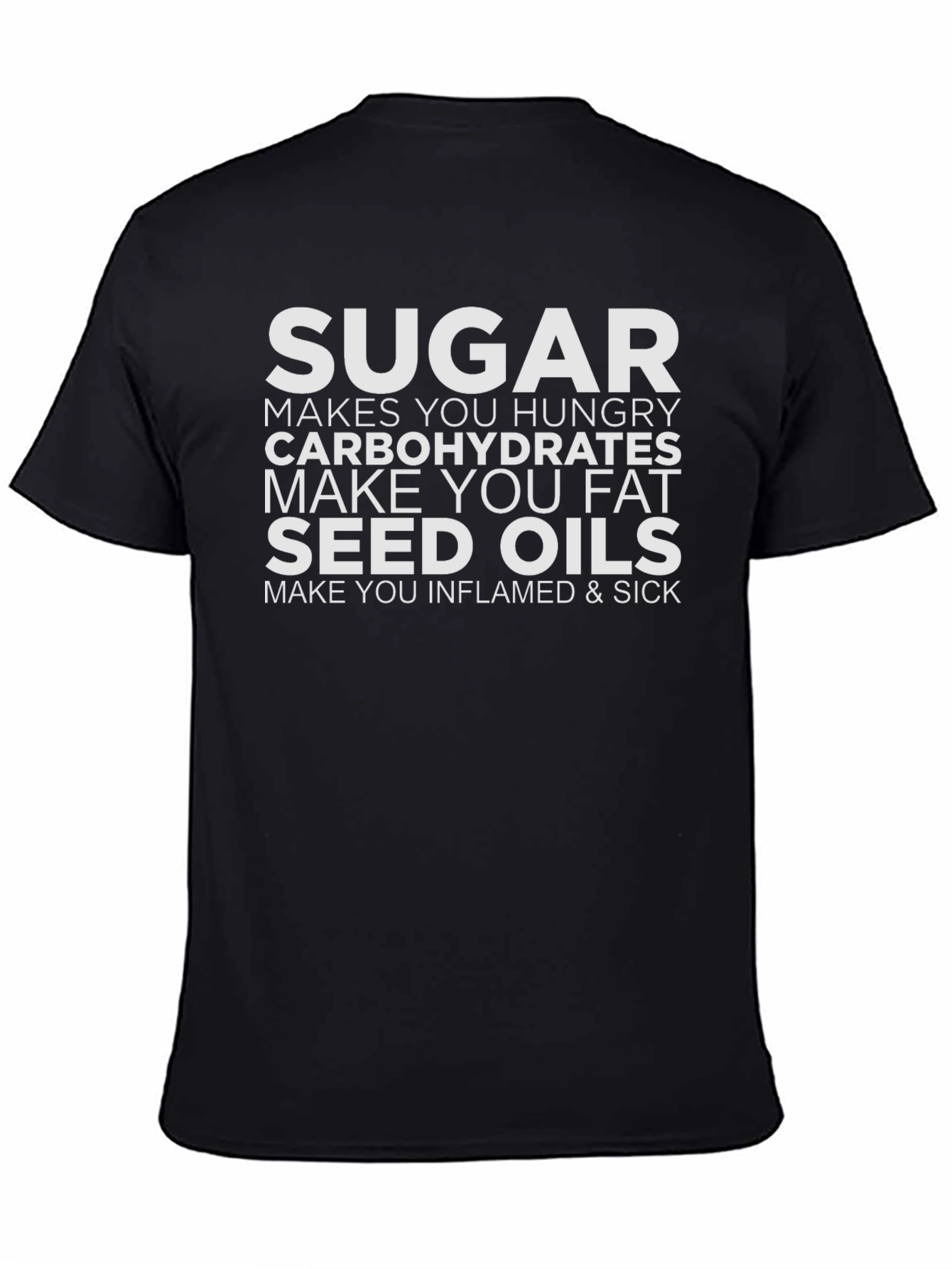 Sugar Makes You Hungry Black Graphic Tee