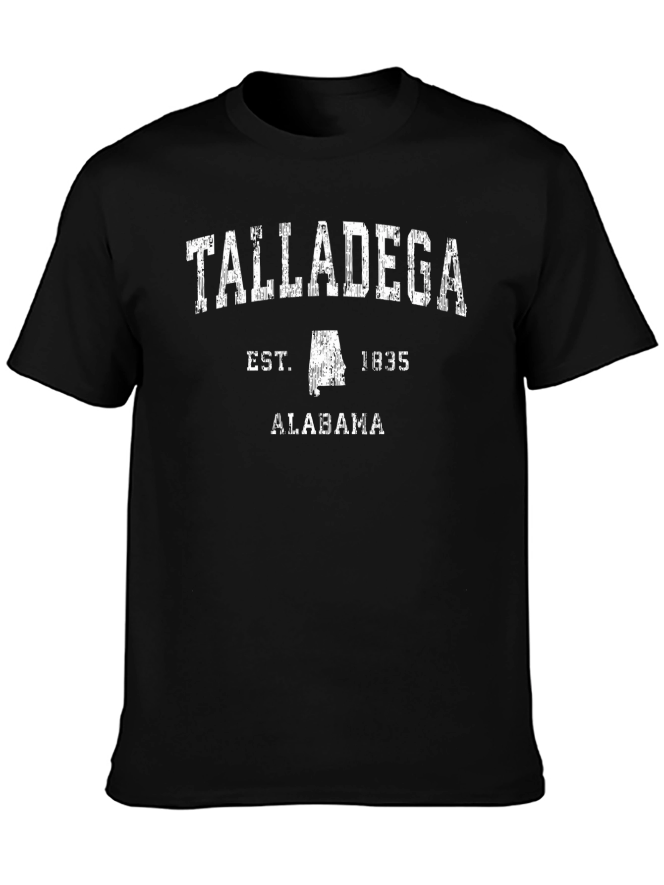 Talladega Alabama Est. 1835 Black Graphic T-Shirt