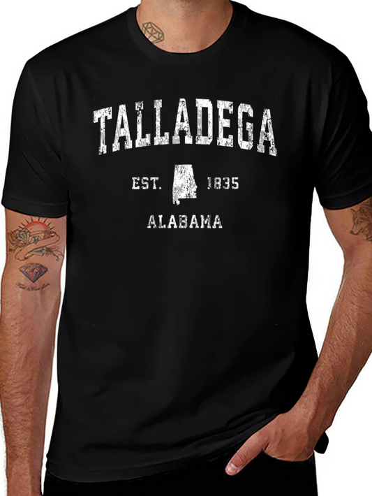 Talladega Alabama Est. 1835 Black Graphic T-Shirt