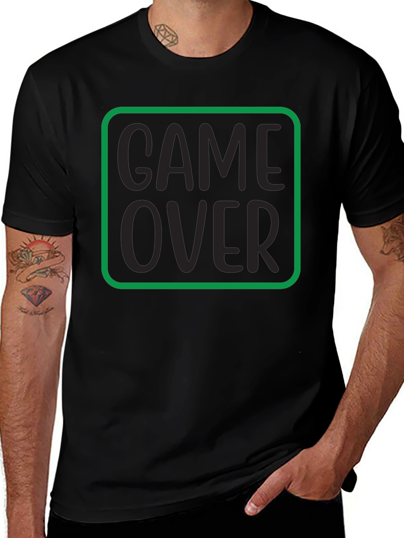 Game Over Graphic Tee - Black