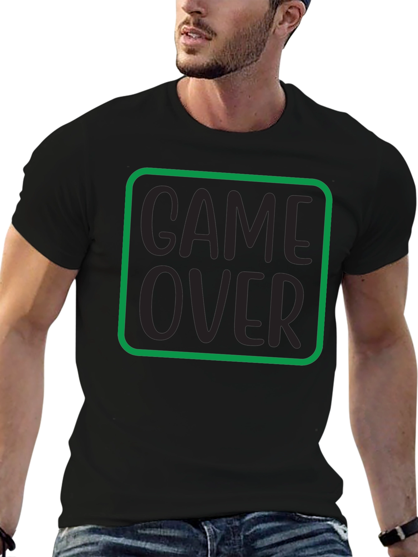 Game Over Graphic Tee - Black