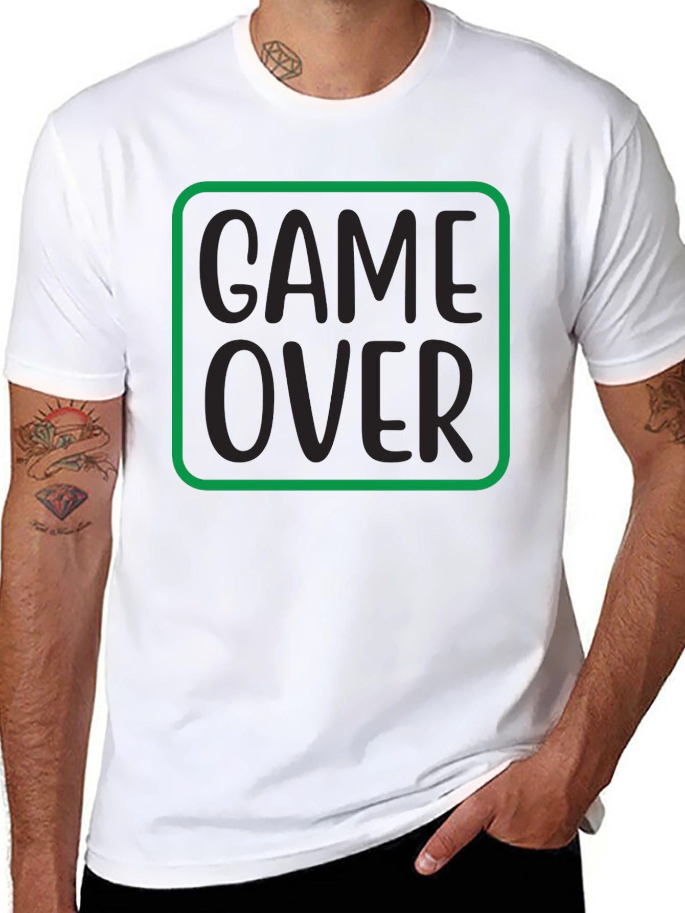 Game Over Graphic Tee - Black