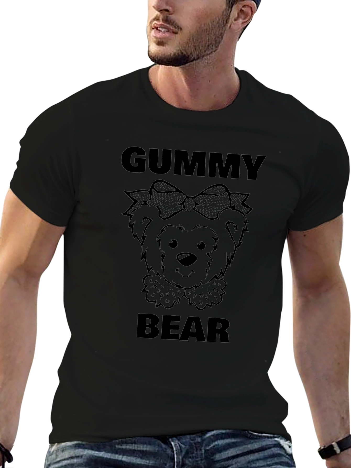 Gummy Bear Graphic Tee - Black Unisex T-Shirt