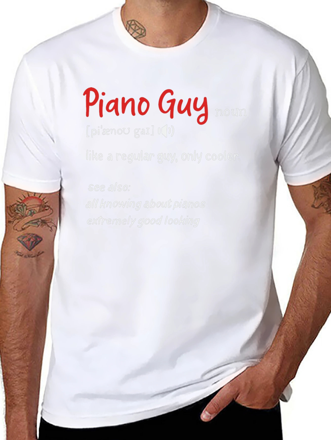 Piano Guy Definition T-Shirt - Cool Music Lover Tee