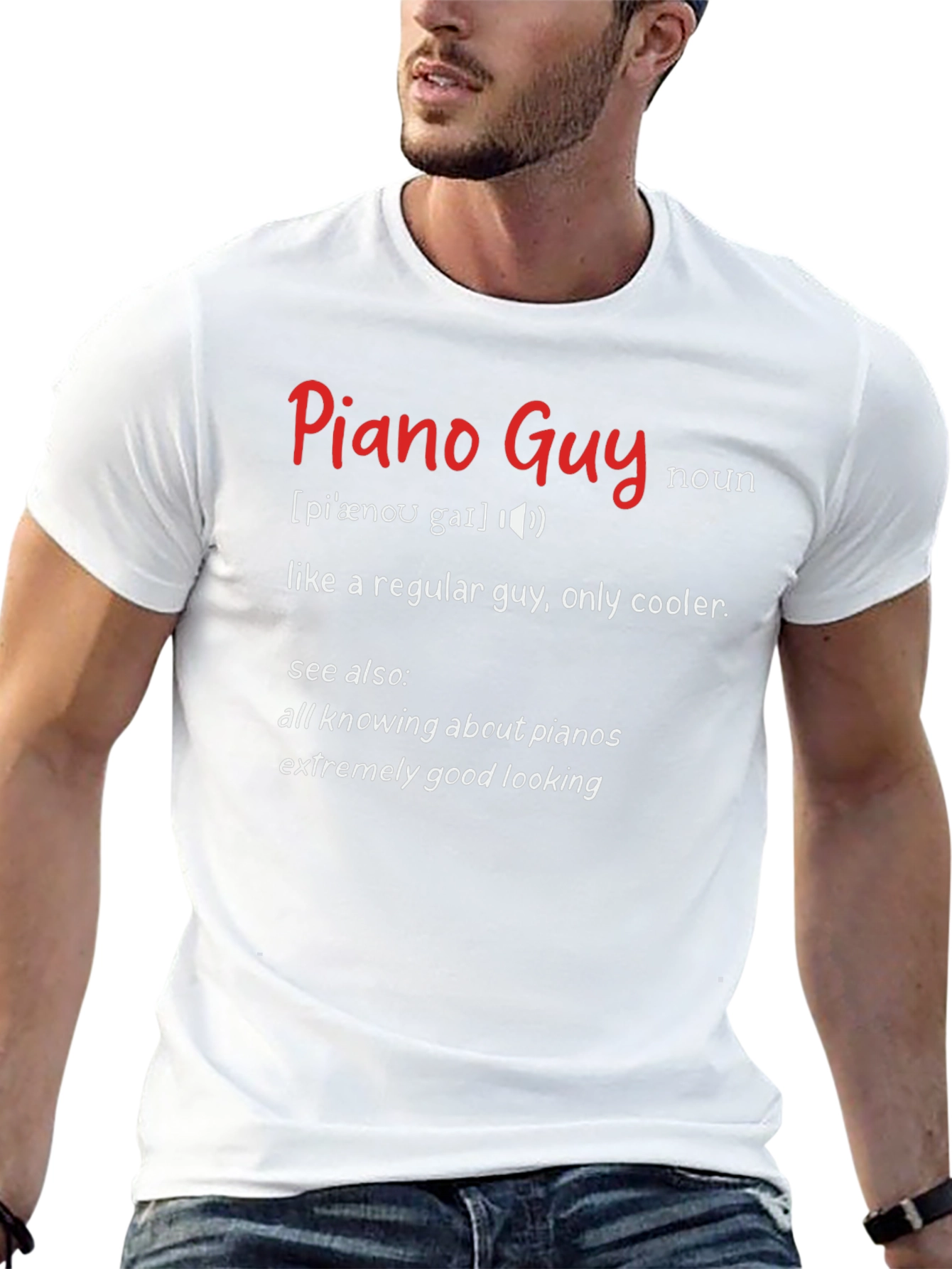 Piano Guy Definition T-Shirt - Cool Music Lover Tee