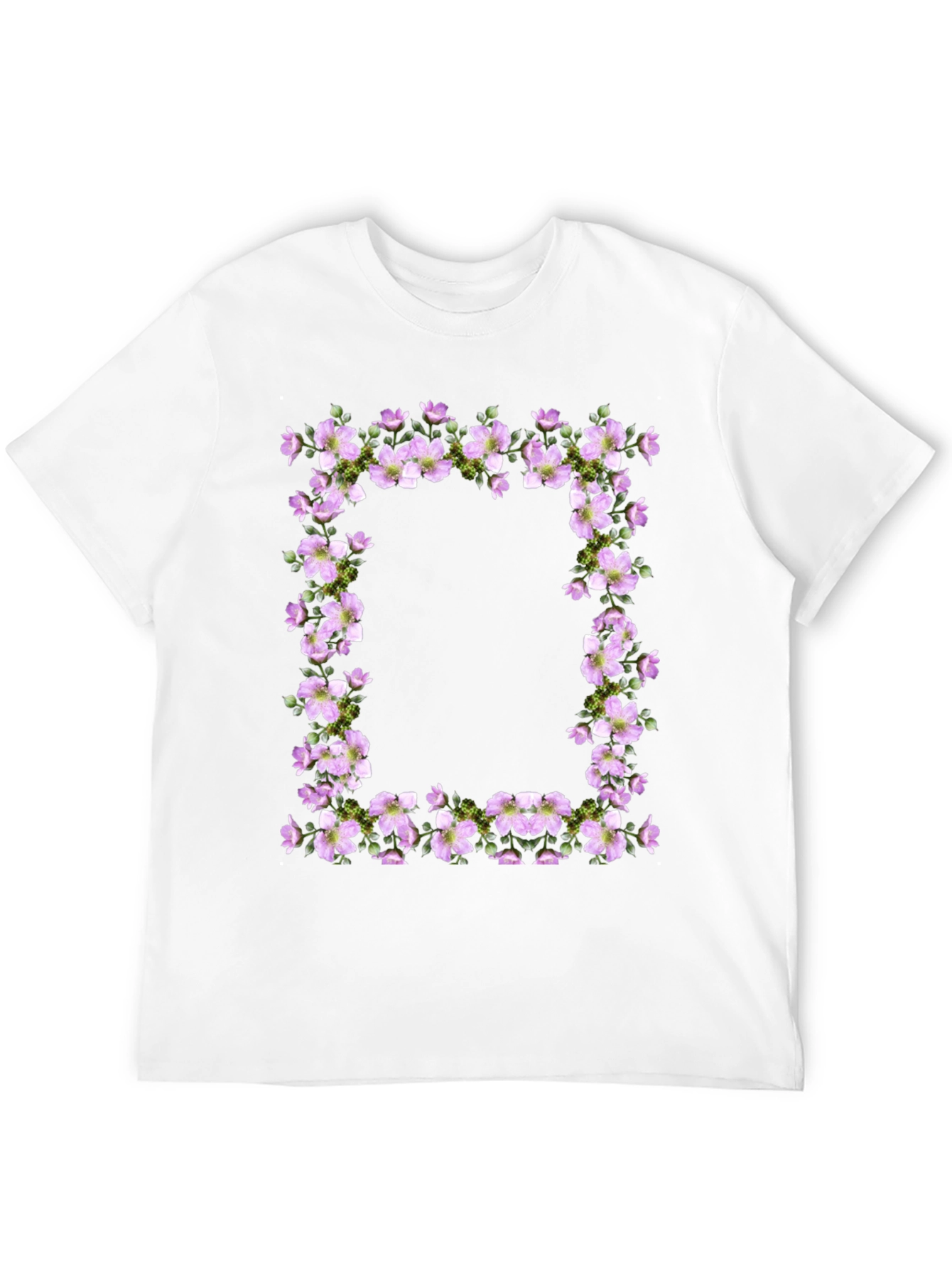 Floral Frame Tee - Nature Inspired Graphic T-Shirt