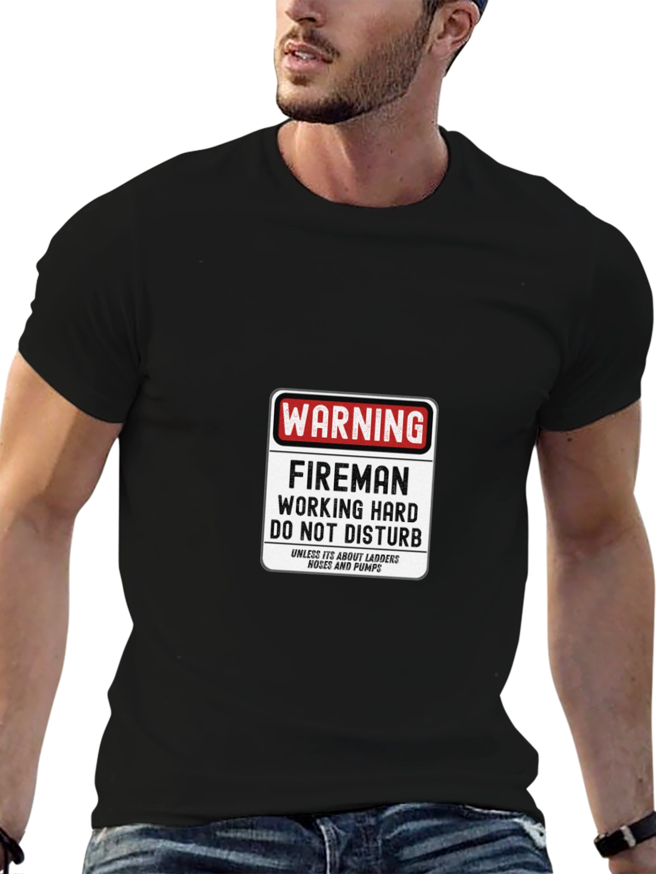Fireman Working Hard T-Shirt