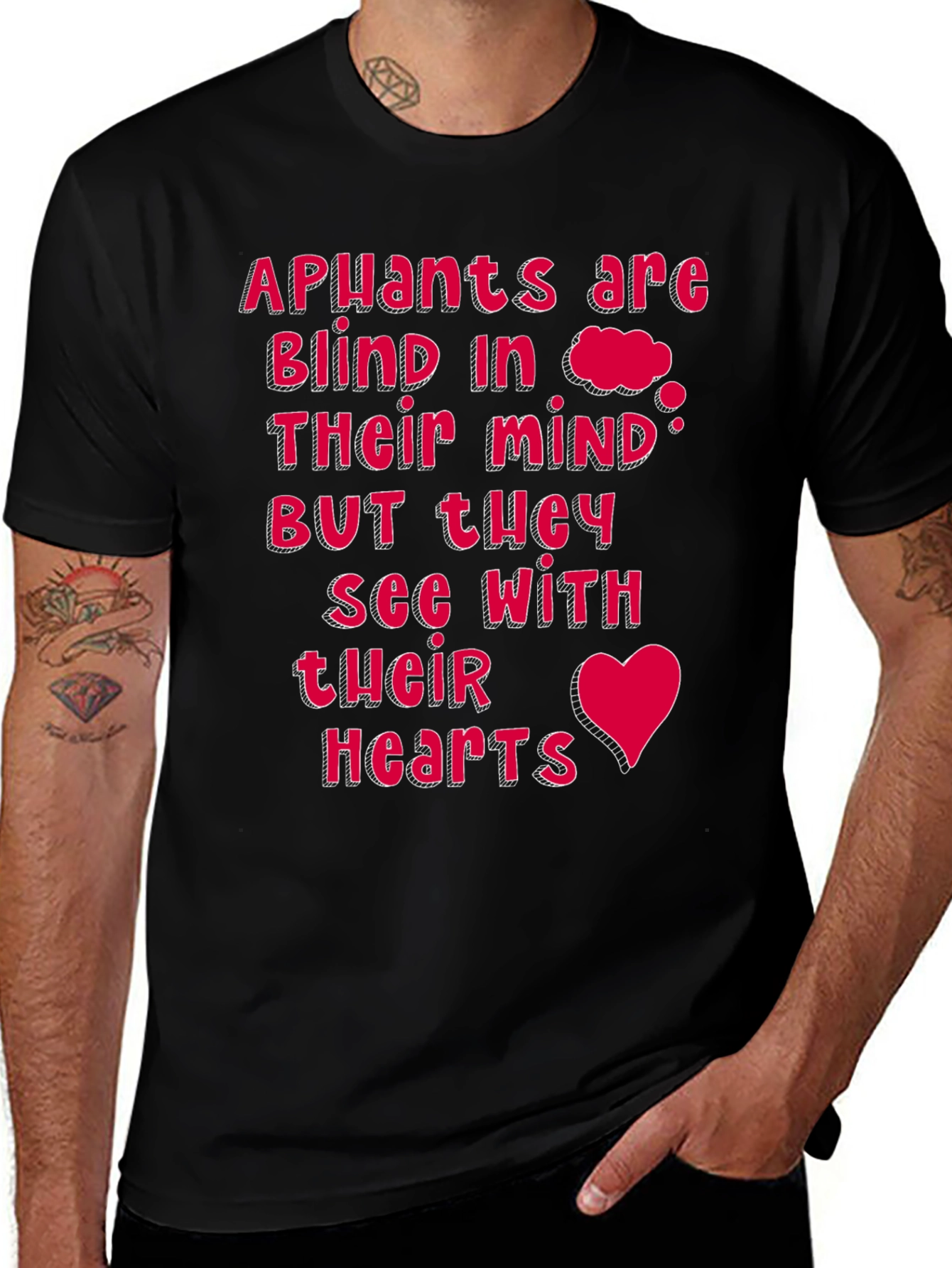 Apuants See with Their Hearts Black Tee