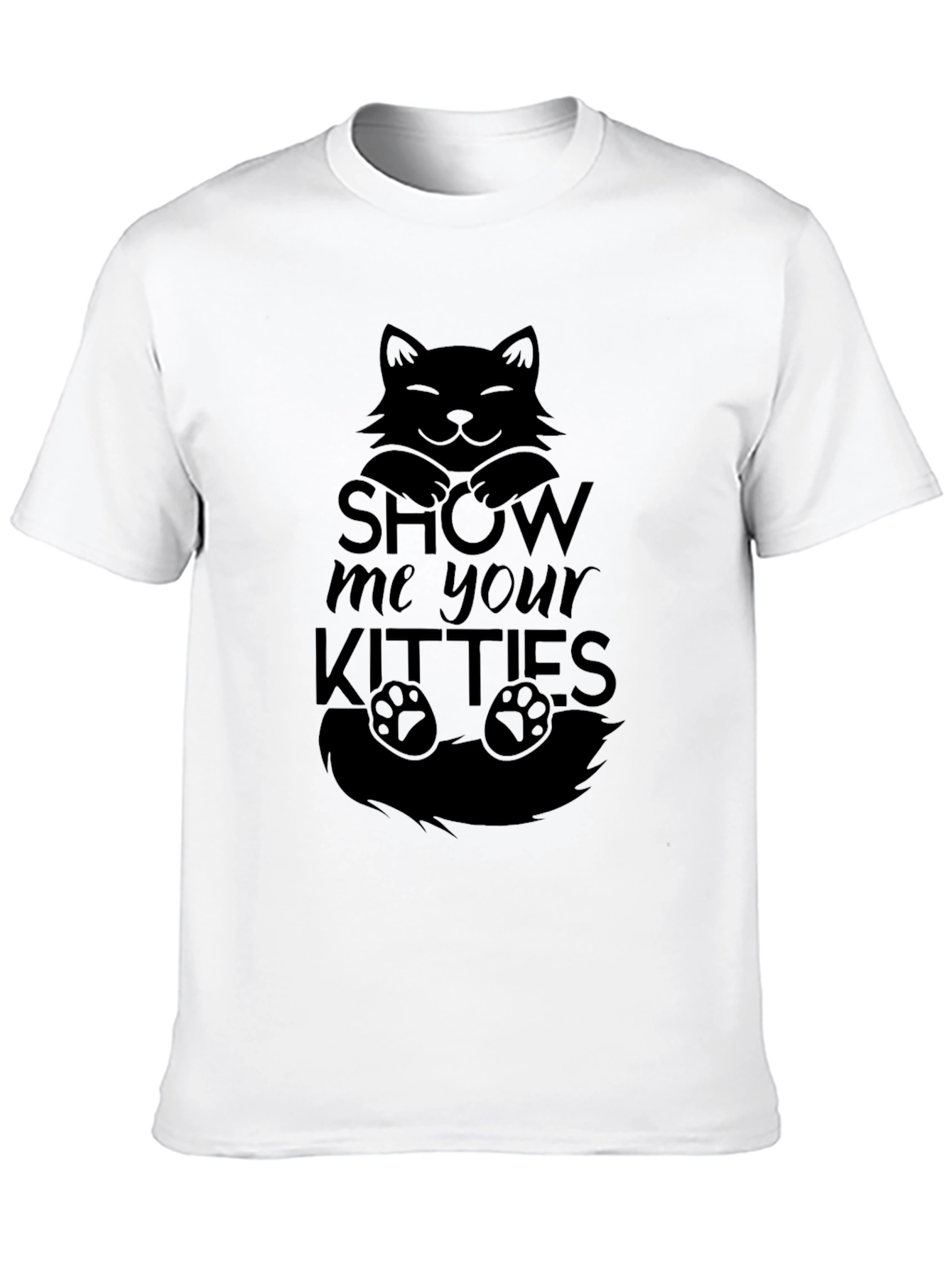 Show Me Your Kitties Black T-Shirt