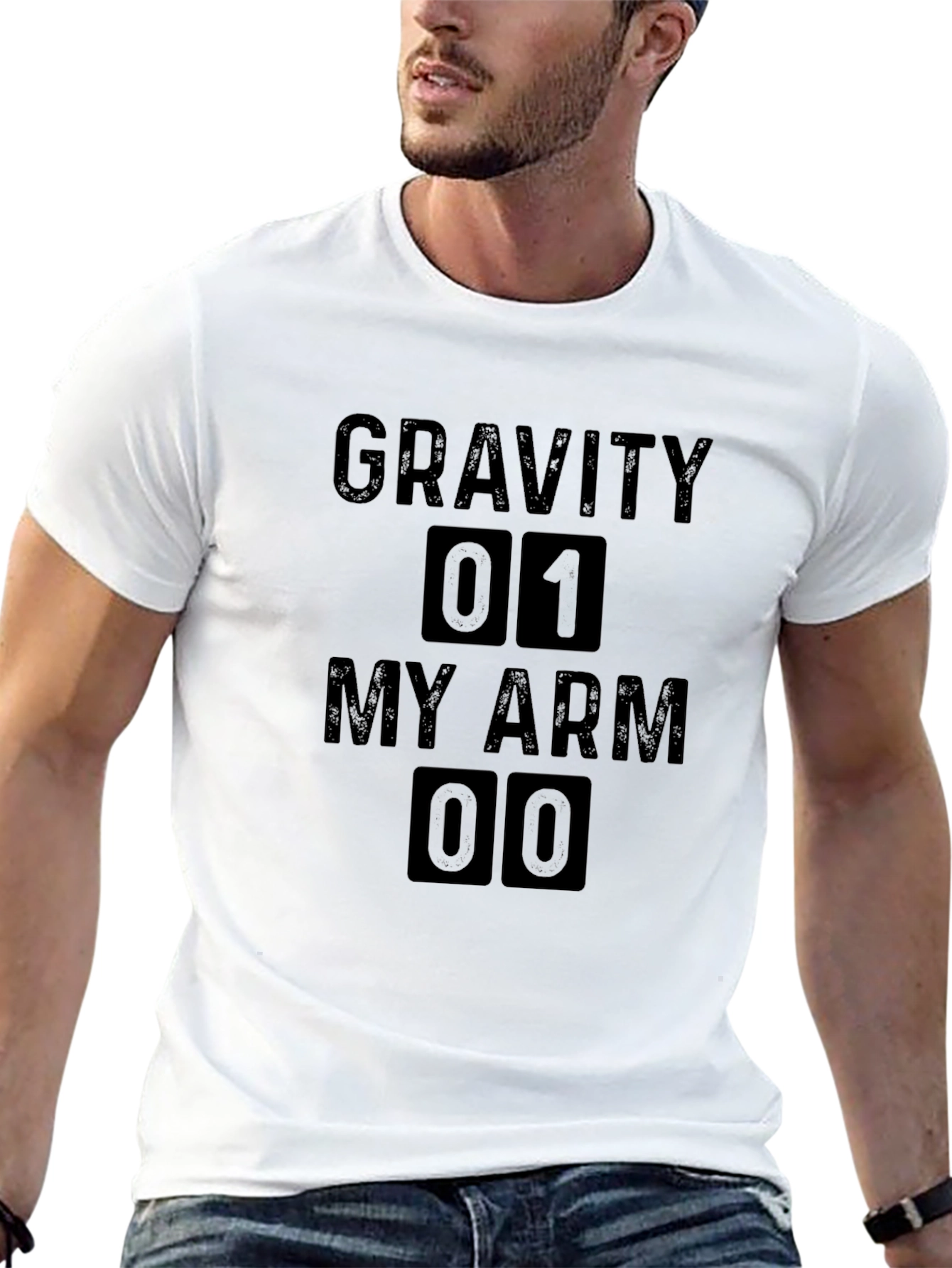 Gravity 01 My Arm 00 Mens Black T-Shirt
