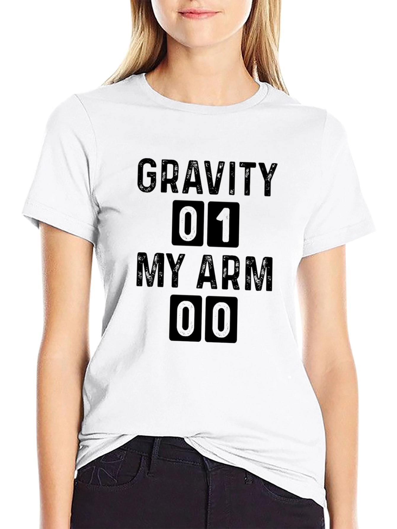 Gravity 01 My Arm 00 Mens Black T-Shirt