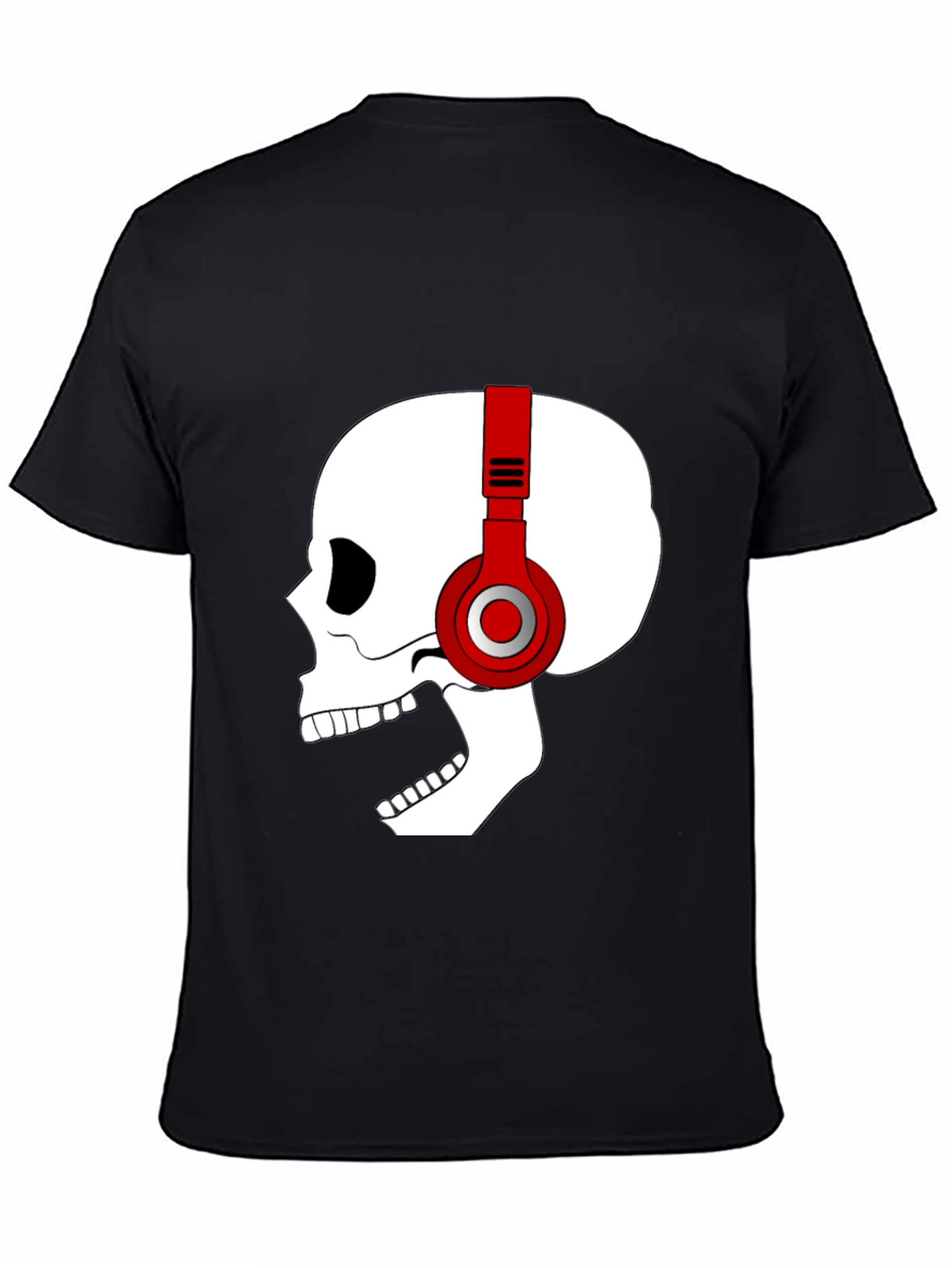 Skull with Headphones Graphic T-Shirt