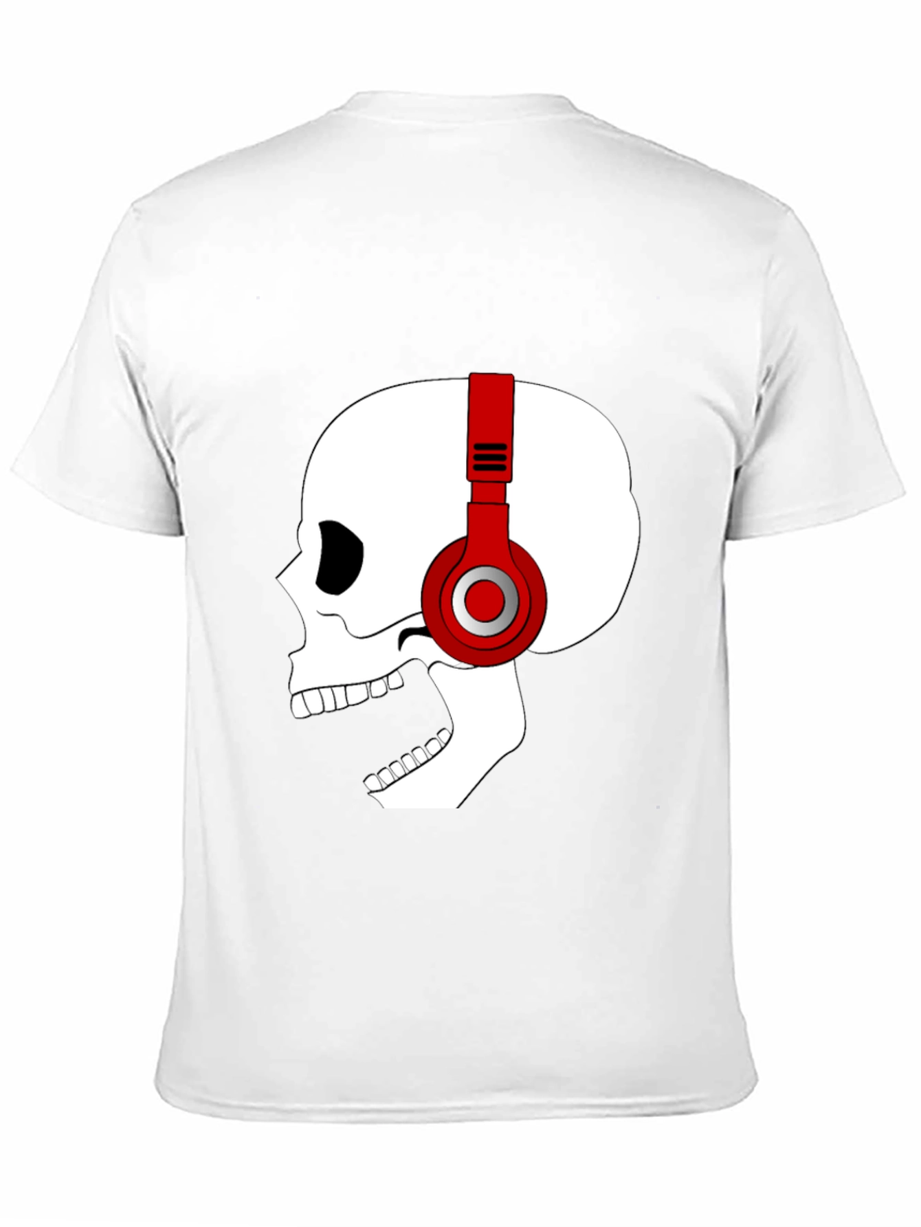 Skull with Headphones Graphic T-Shirt