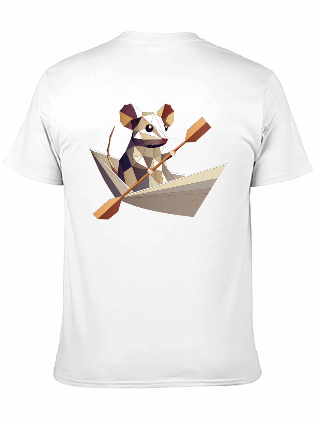 Geometric Mouse in Boat Graphic T-Shirt