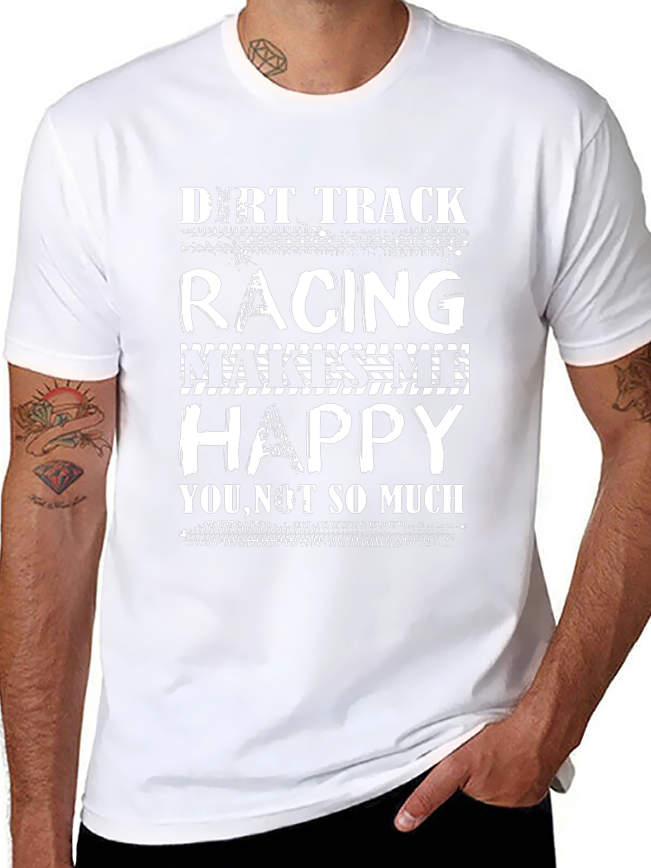 Dirt Track Racing Makes Me Happy T-Shirt
