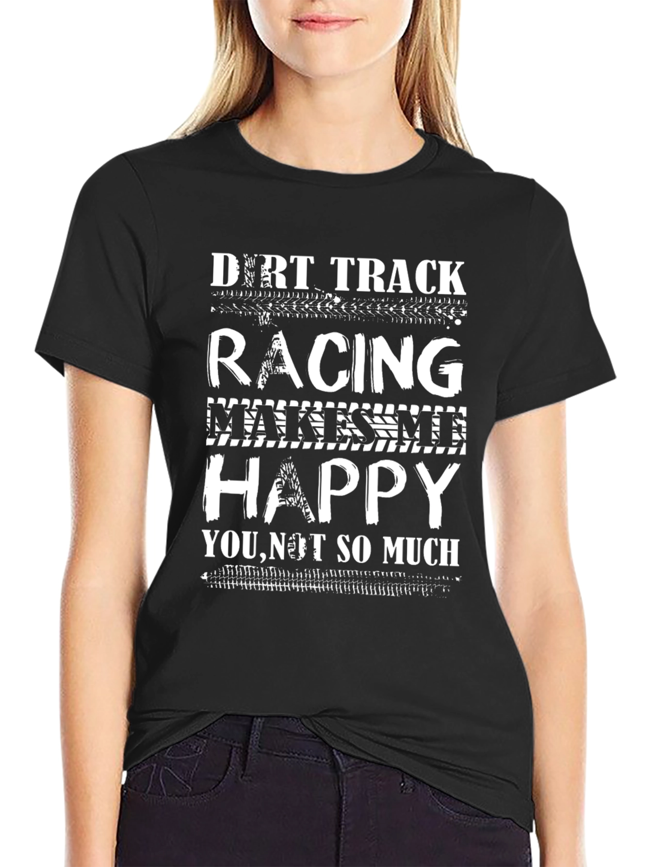 Dirt Track Racing Makes Me Happy T-Shirt