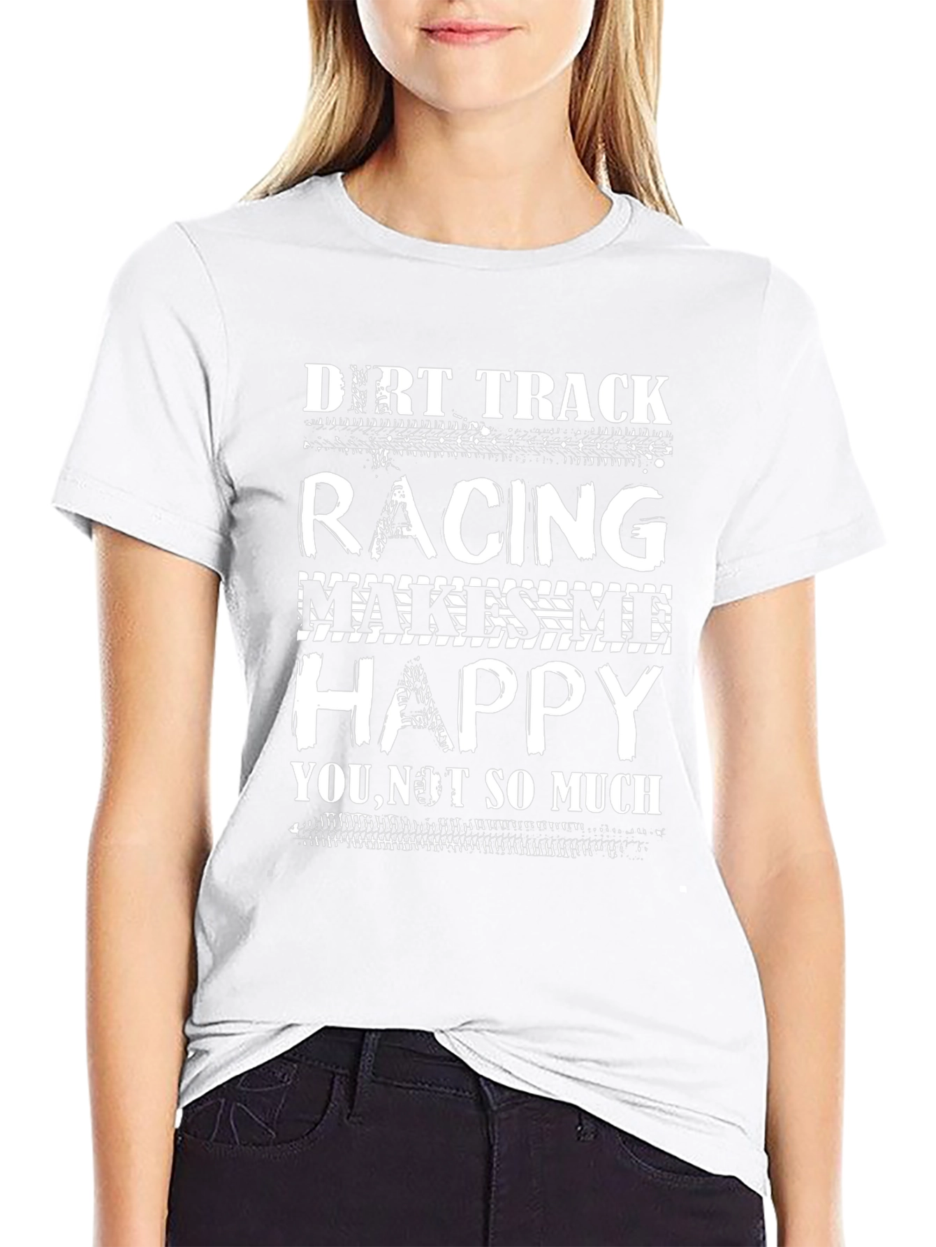 Dirt Track Racing Makes Me Happy T-Shirt