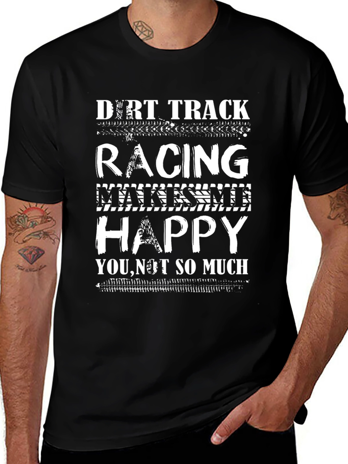 Dirt Track Racing Makes Me Happy T-Shirt