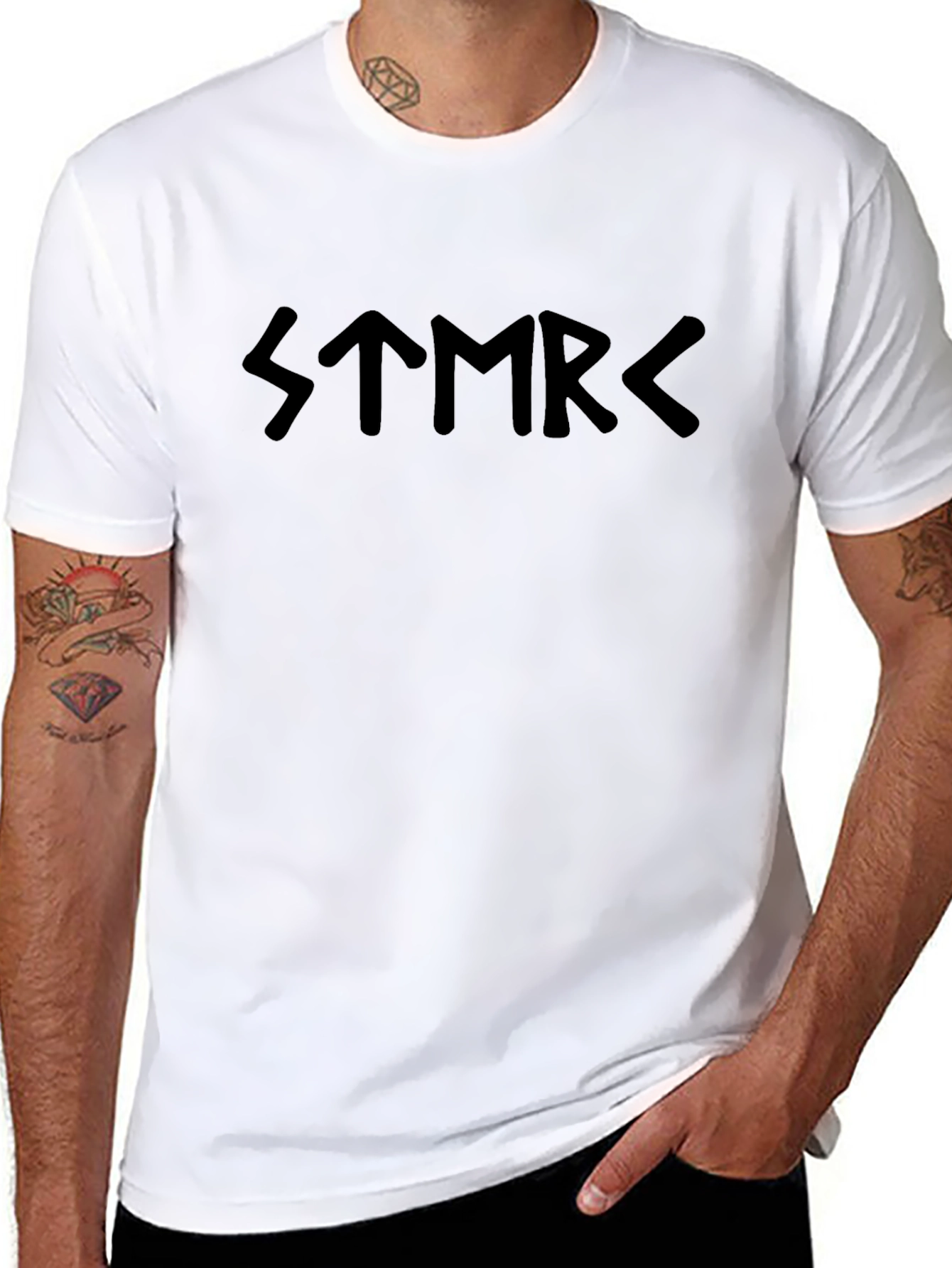 Rune Script Graphic T-Shirt - Black