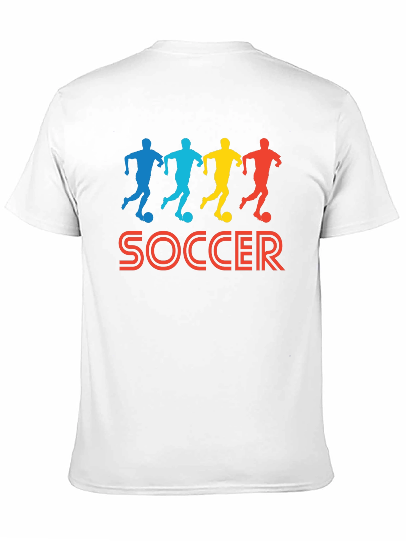 Soccer Player Graphic Tee - Black Cotton T-Shirt