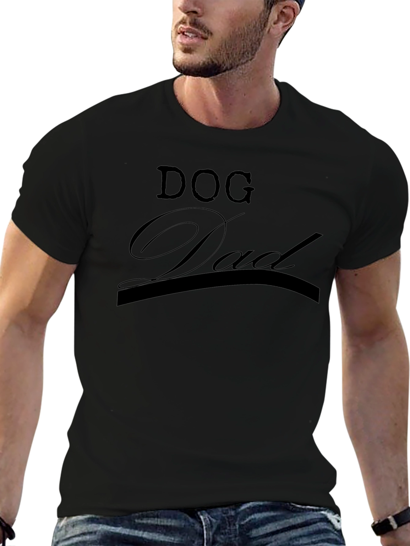 Dog Dad Black T-Shirt