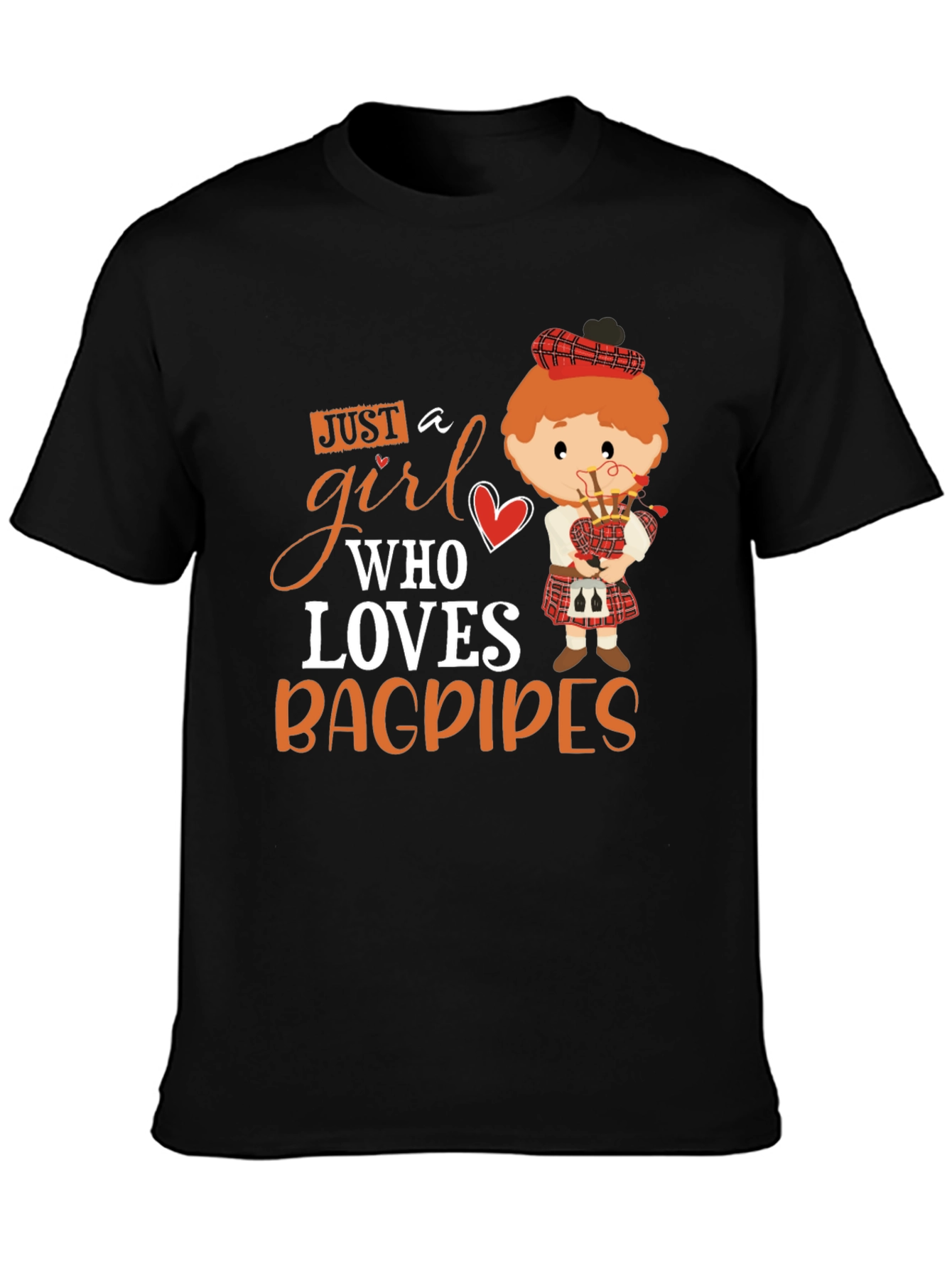 Just a Girl Who Loves Bagpipes T-Shirt