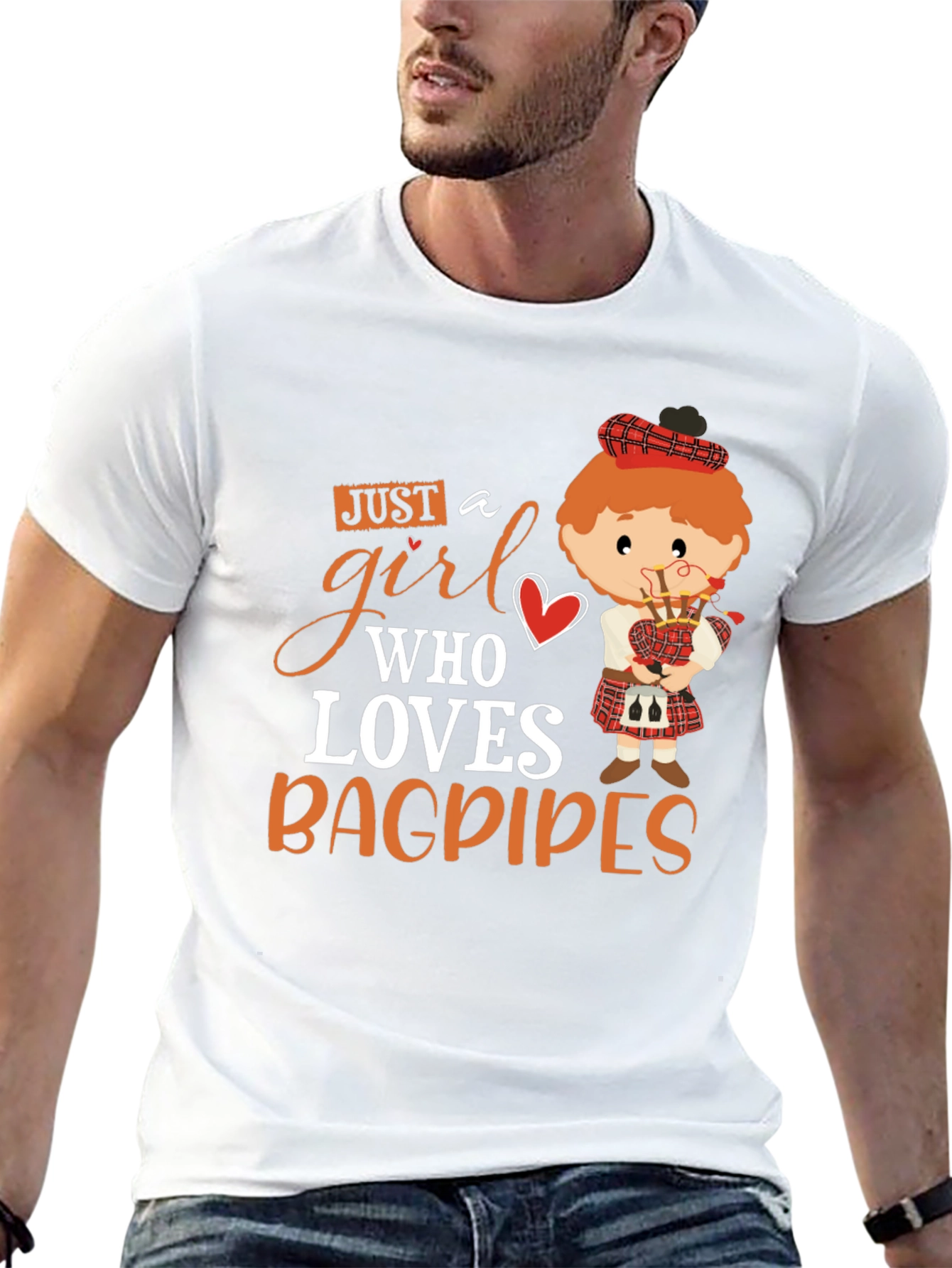 Just a Girl Who Loves Bagpipes T-Shirt