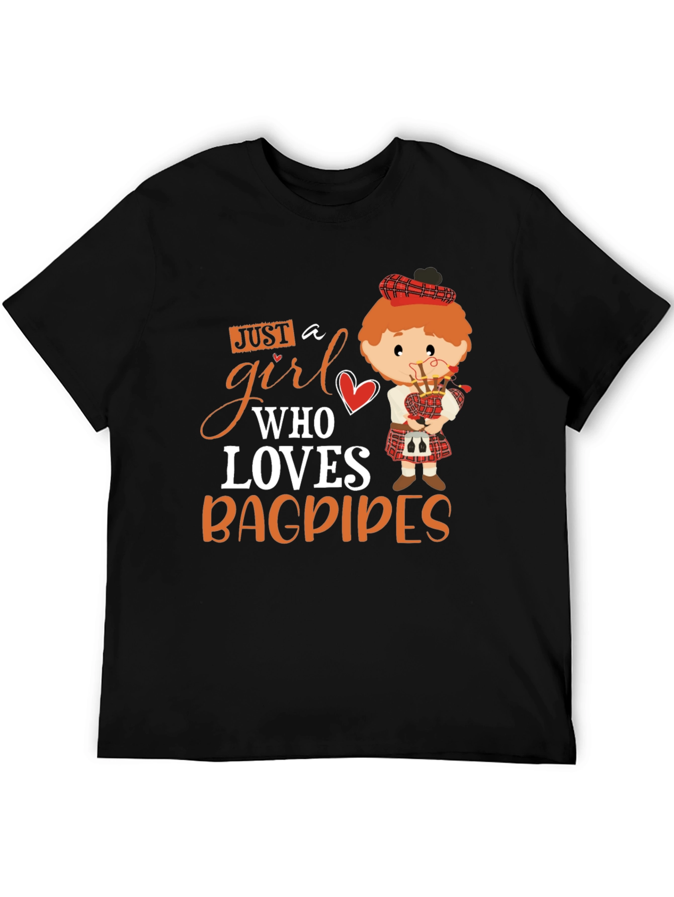 Just a Girl Who Loves Bagpipes T-Shirt