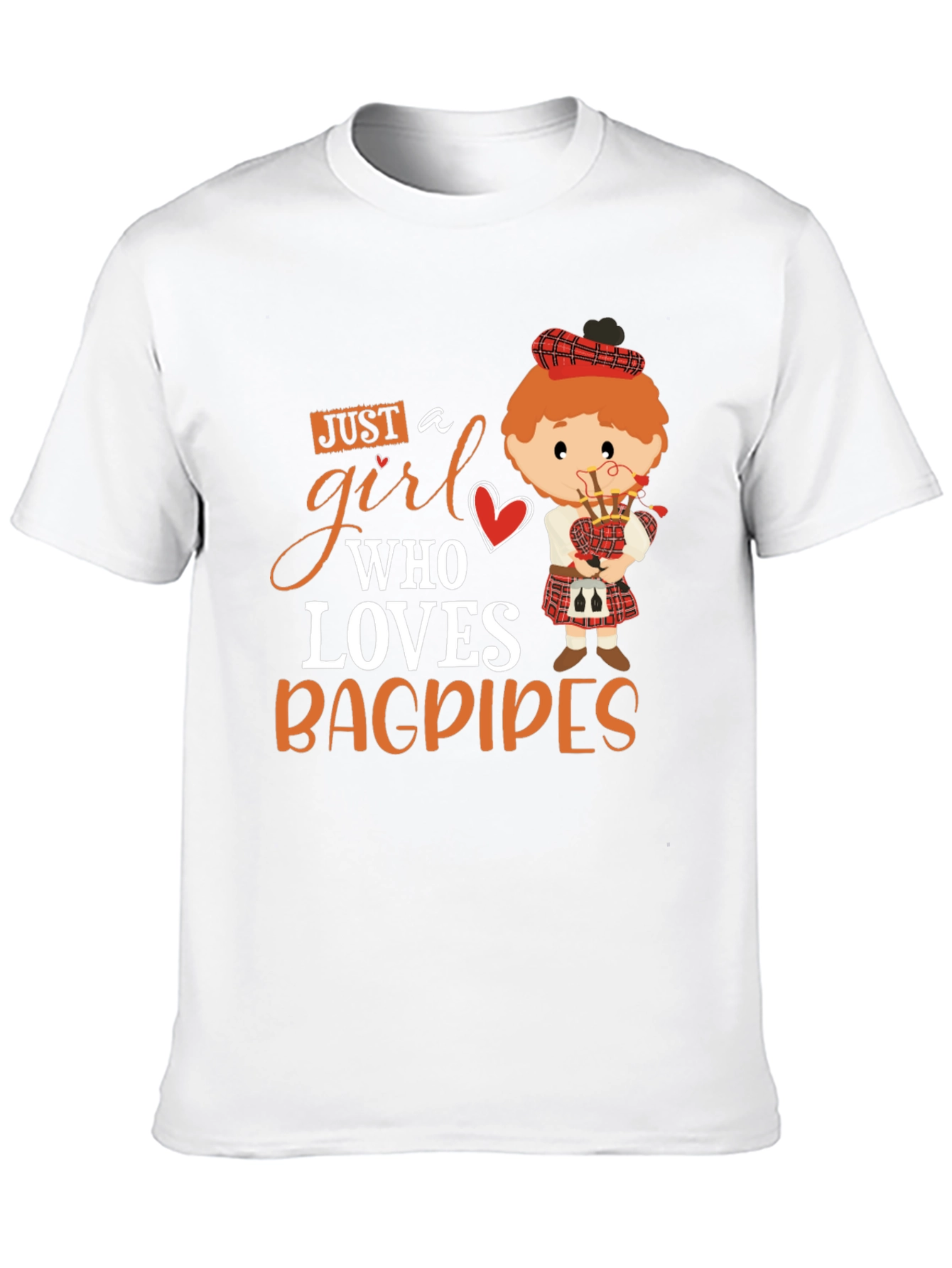 Just a Girl Who Loves Bagpipes T-Shirt