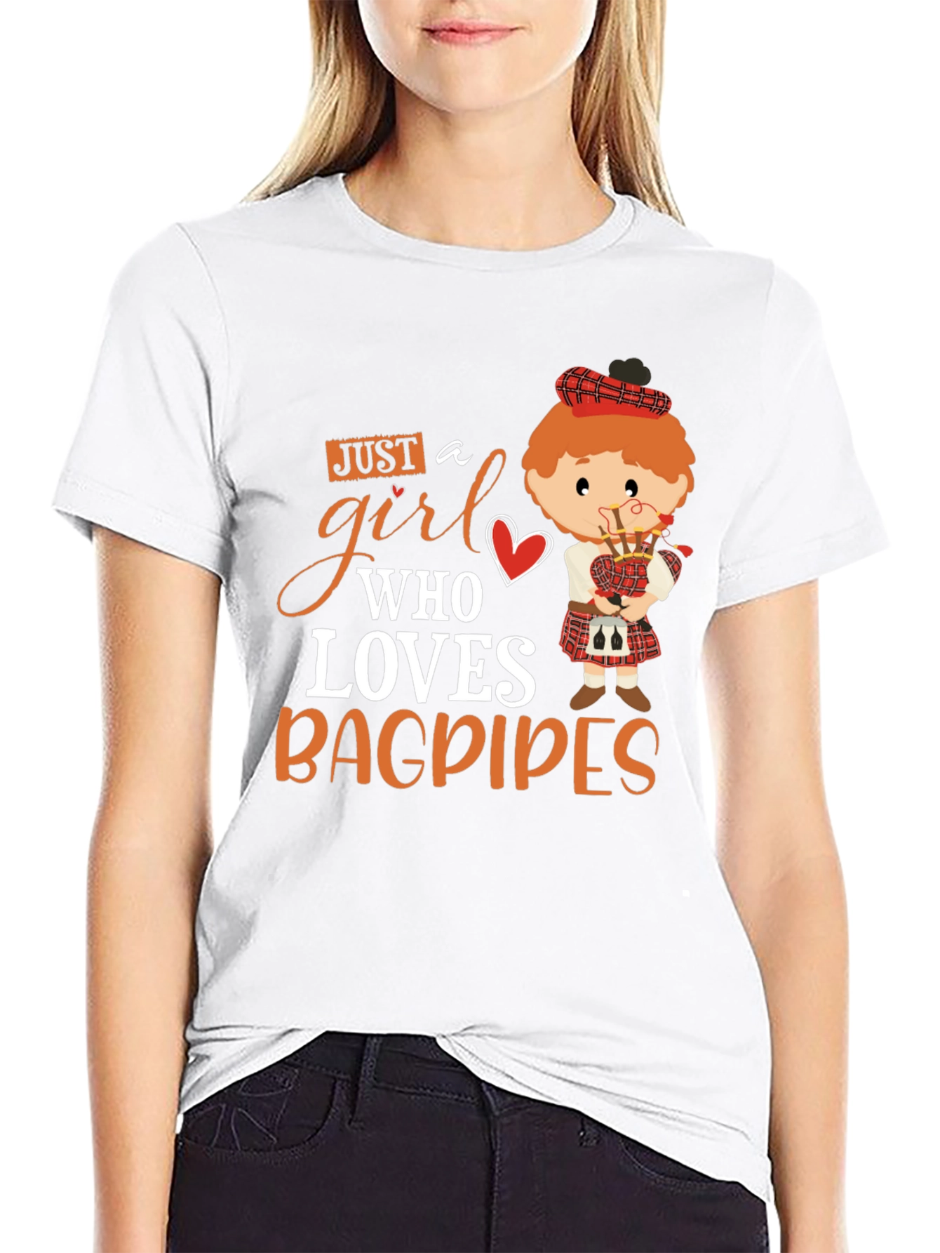 Just a Girl Who Loves Bagpipes T-Shirt