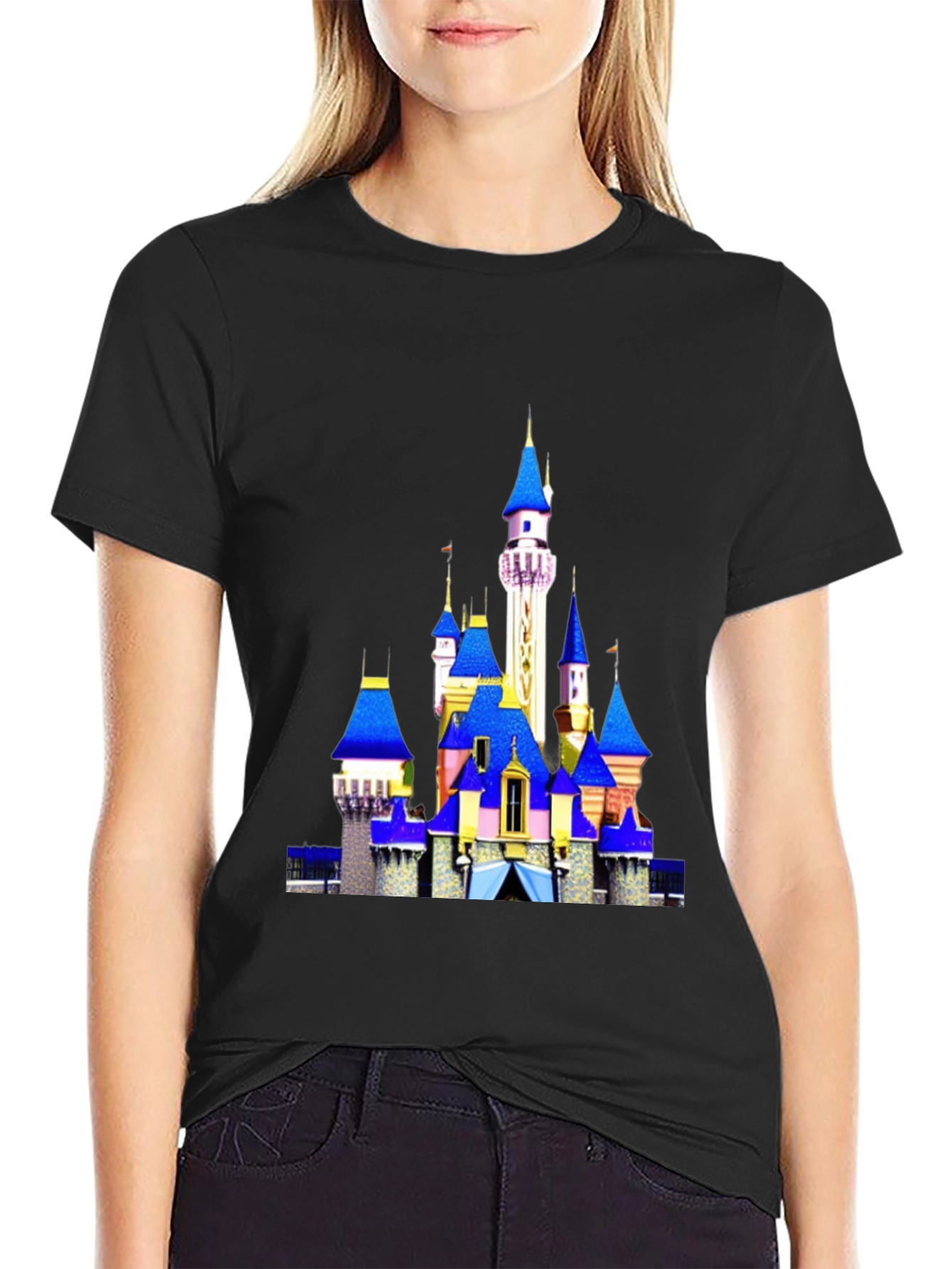 Disney Castle Black T-Shirt