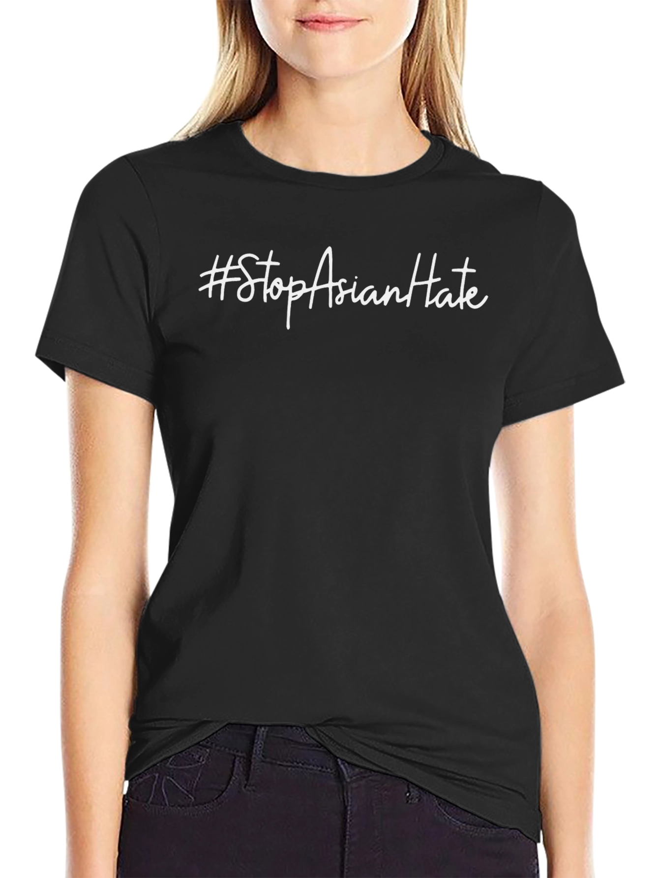 #StopAsianHate Black Short Sleeve T-Shirt