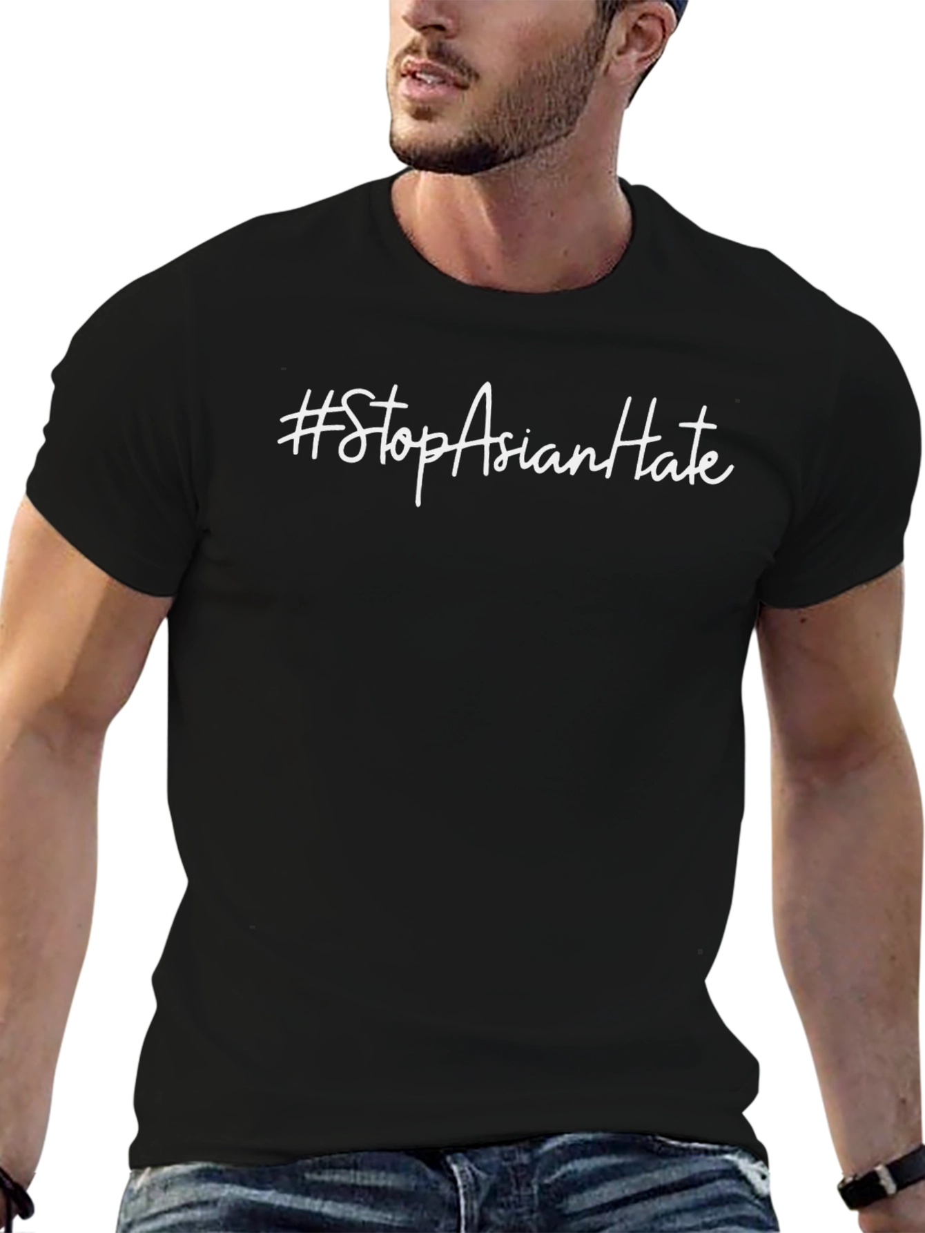 #StopAsianHate Black Short Sleeve T-Shirt