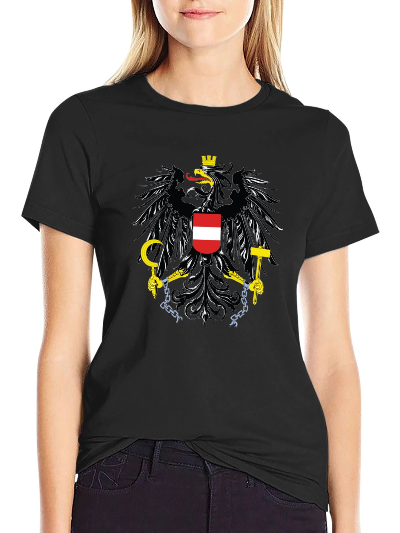 Austrian Eagle Crest Black T-Shirt
