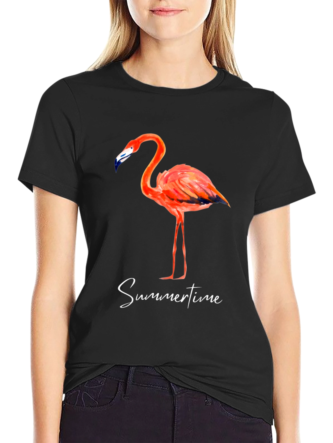 Flamingo Summertime Graphic Tee - Stylish Mens T-Shirt