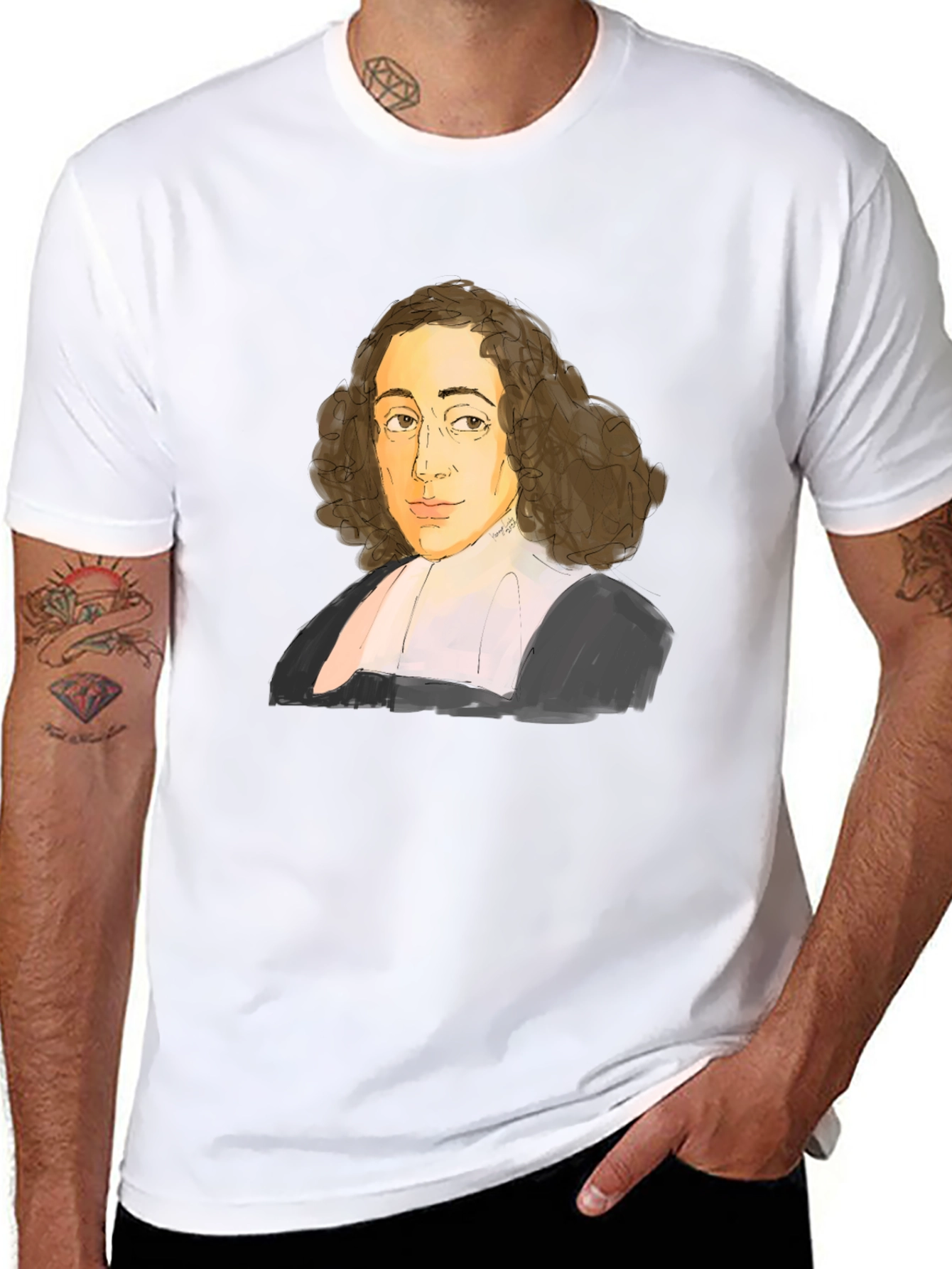 Spinoza Portrait T-Shirt - Philosophy Tee
