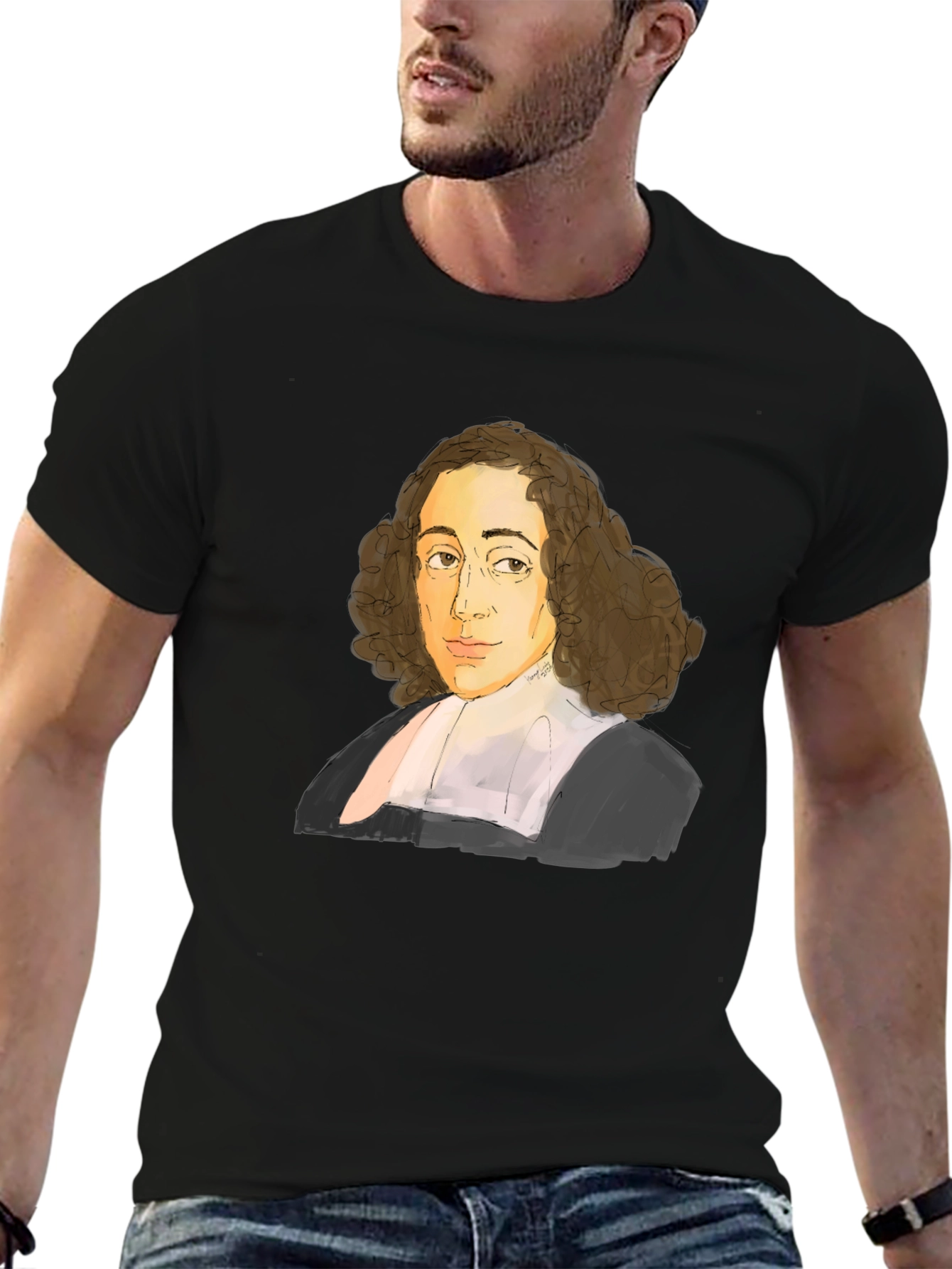 Spinoza Portrait T-Shirt - Philosophy Tee