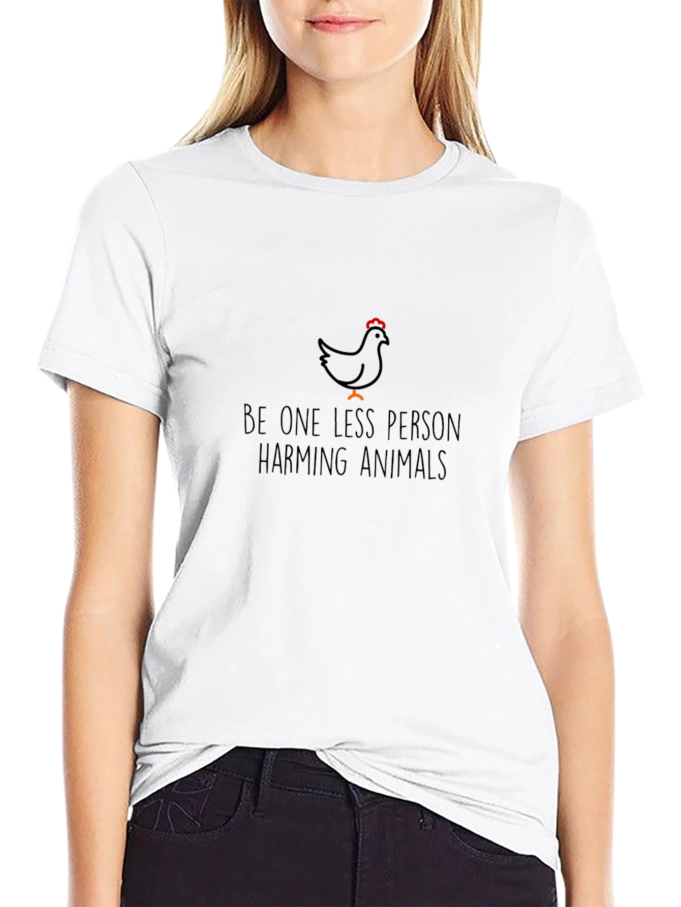 Vegan T-Shirt: Be One Less Person Harming Animals