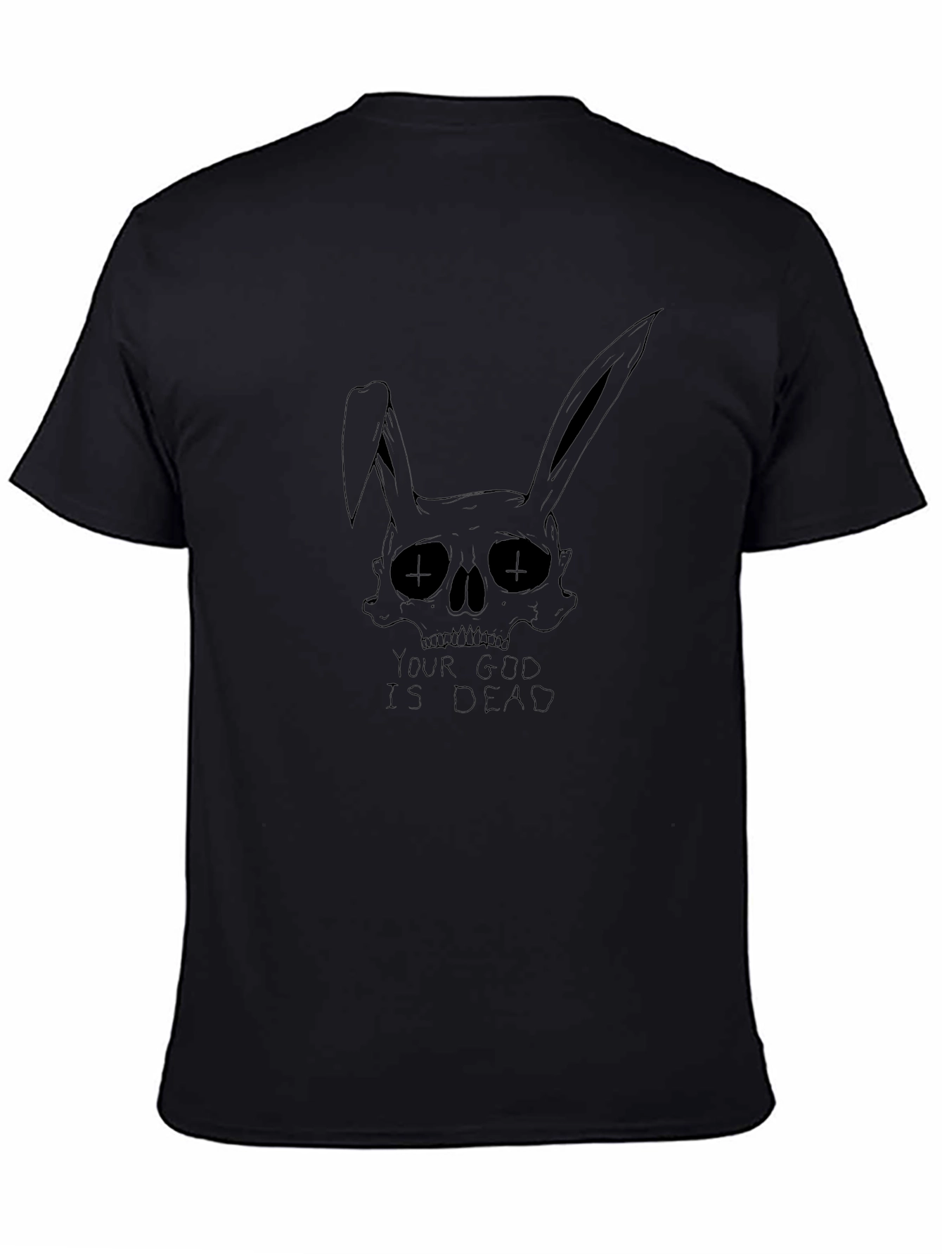 Gothic Bunny Skull T-Shirt - Your God Is Dead