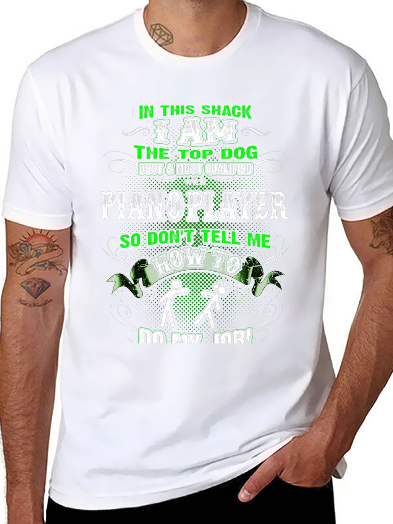 Piano Player Graphic T-Shirt