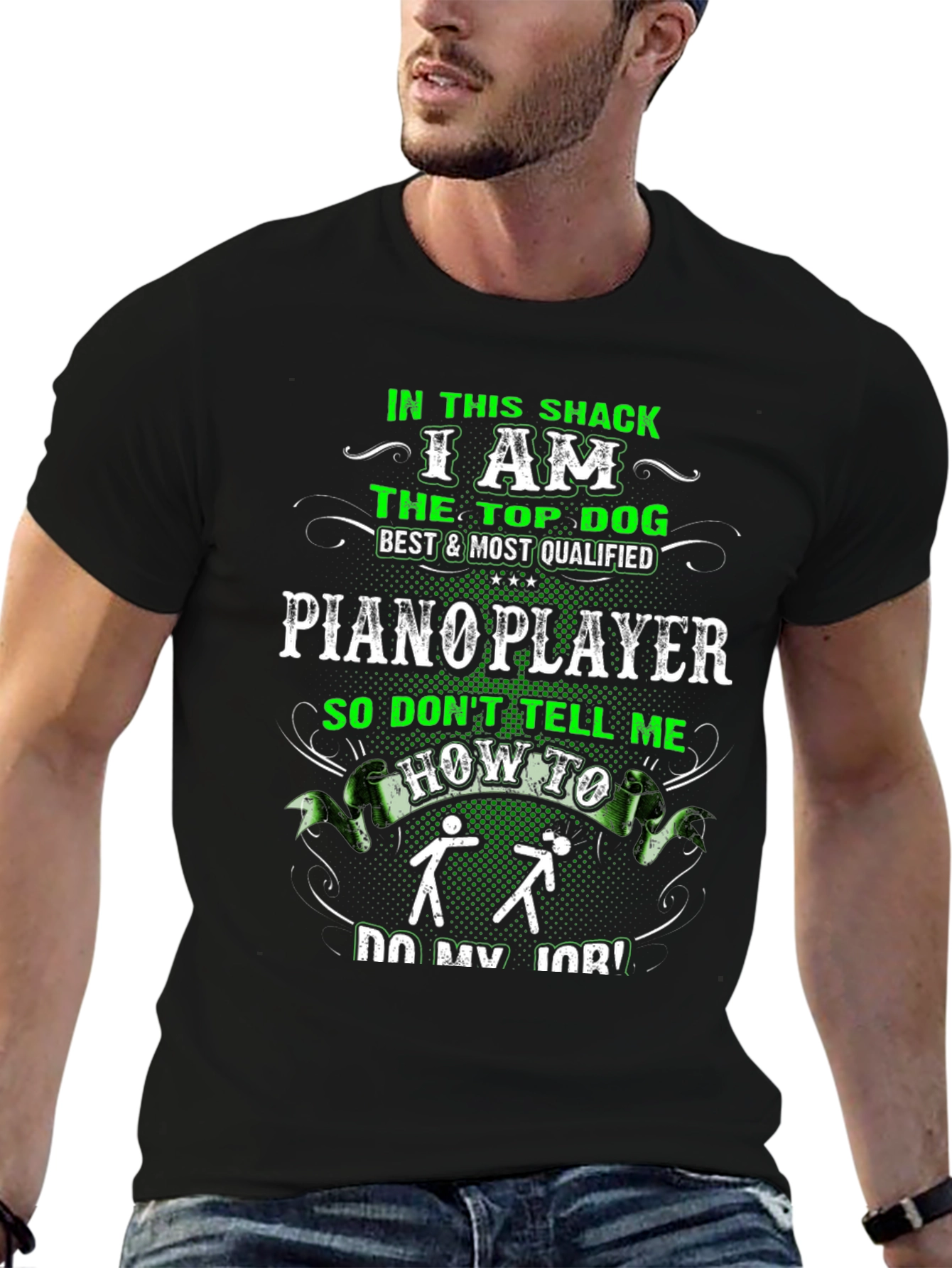 Piano Player Graphic T-Shirt