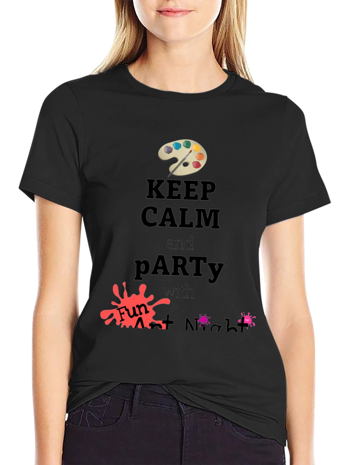 Keep Calm Art Party T-Shirt - Fun Night Out