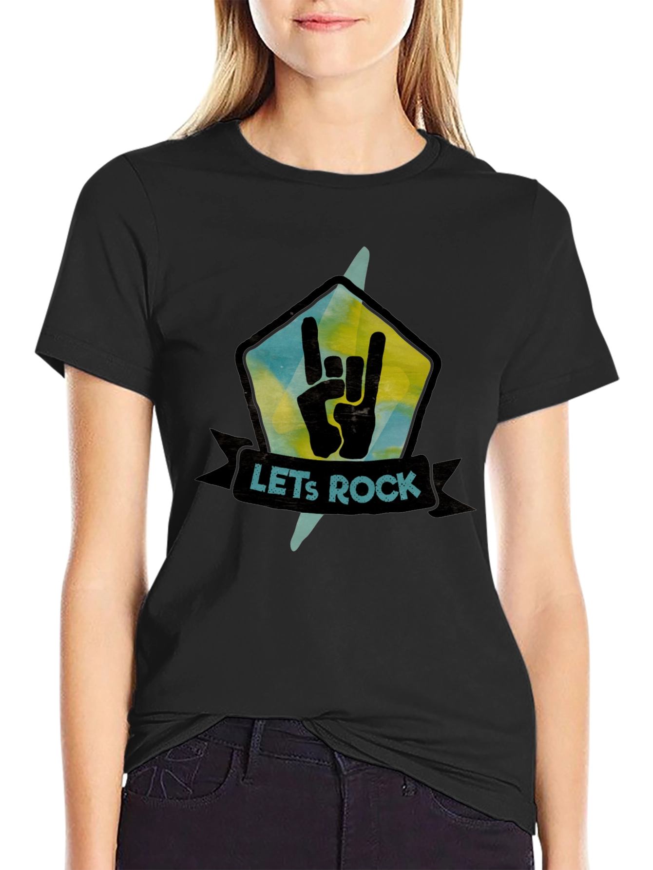 Lets Rock Graphic Tee - Cool Band T-Shirt