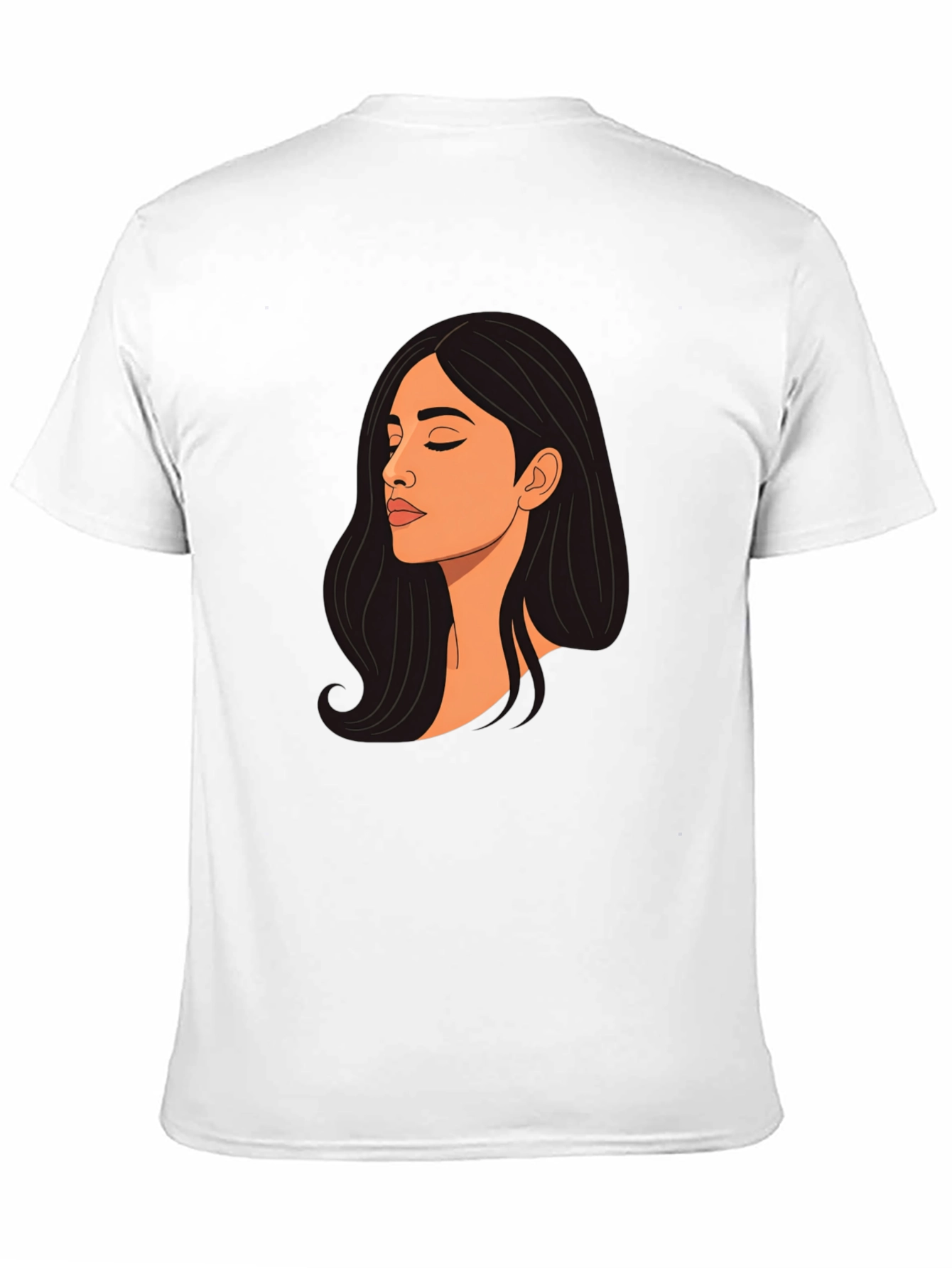 Woman Portrait Graphic Black T-Shirt