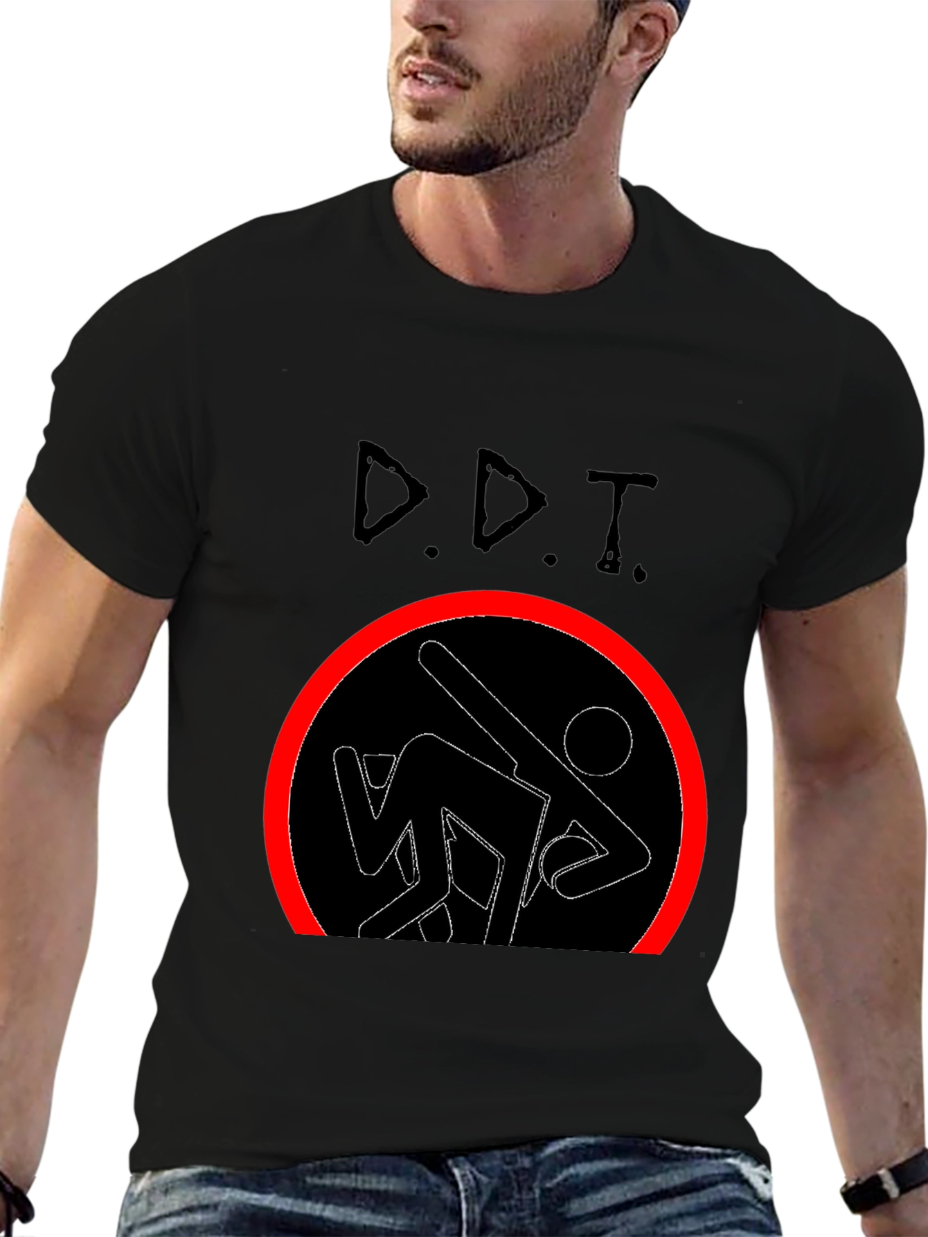 D.D.T. Wrestling T-Shirt - Black Graphic Tee