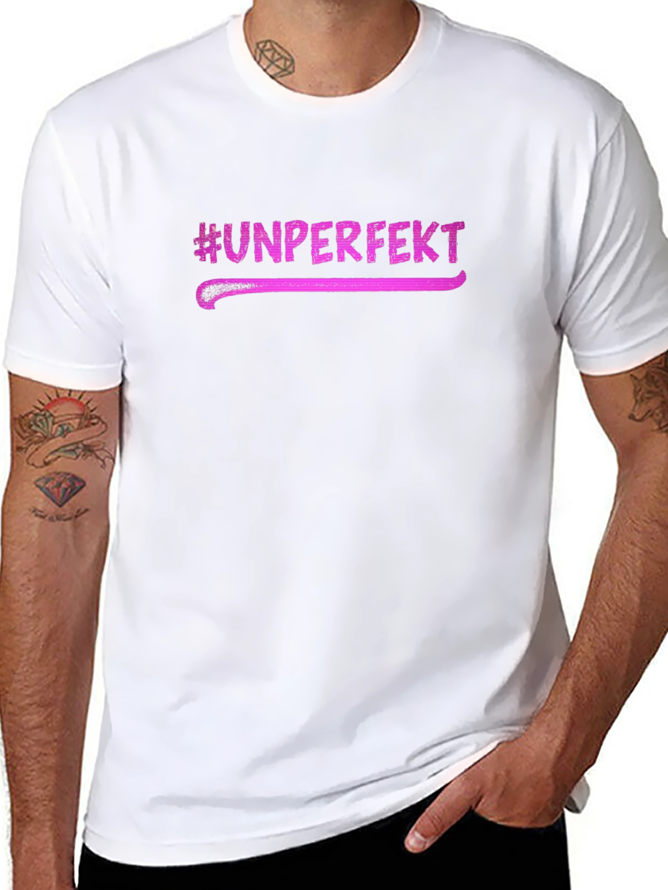 Unperfekt Graphic Tee - Black Casual T-Shirt