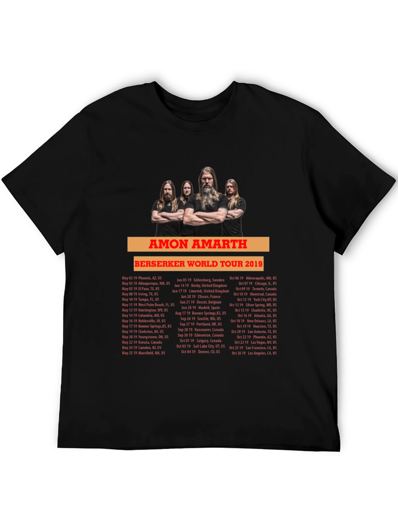 Amon Amarth Berserker World Tour 2019 T-Shirt