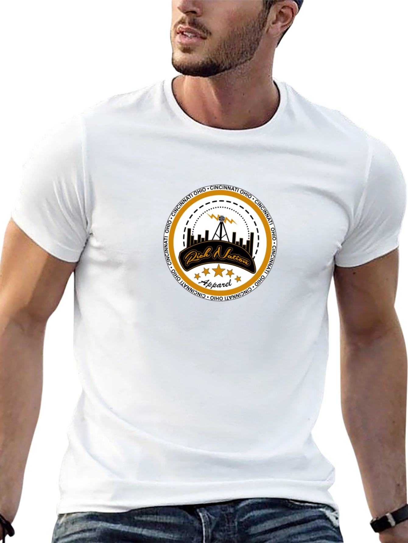 Cincinnati Ohio Rich Nation Apparel T-Shirt