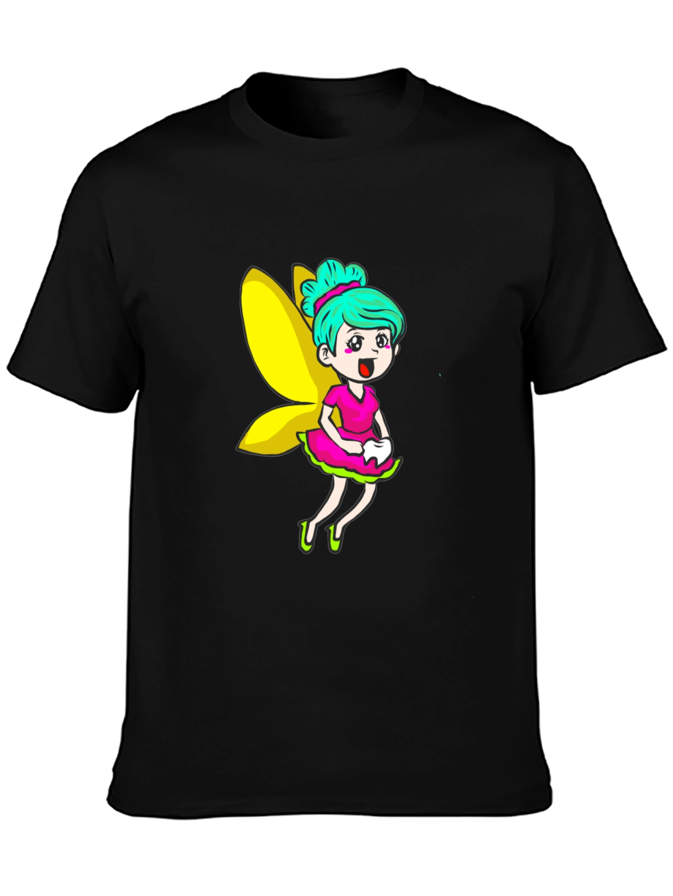 Tooth Fairy Graphic Tee - Fun Cartoon Design